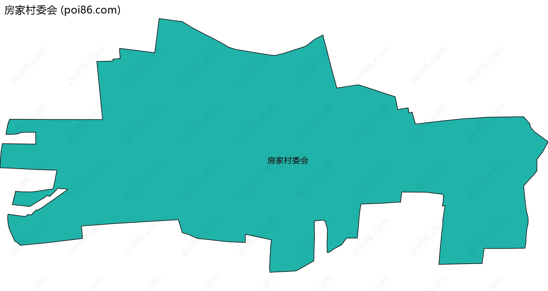 房家村委会边界地图