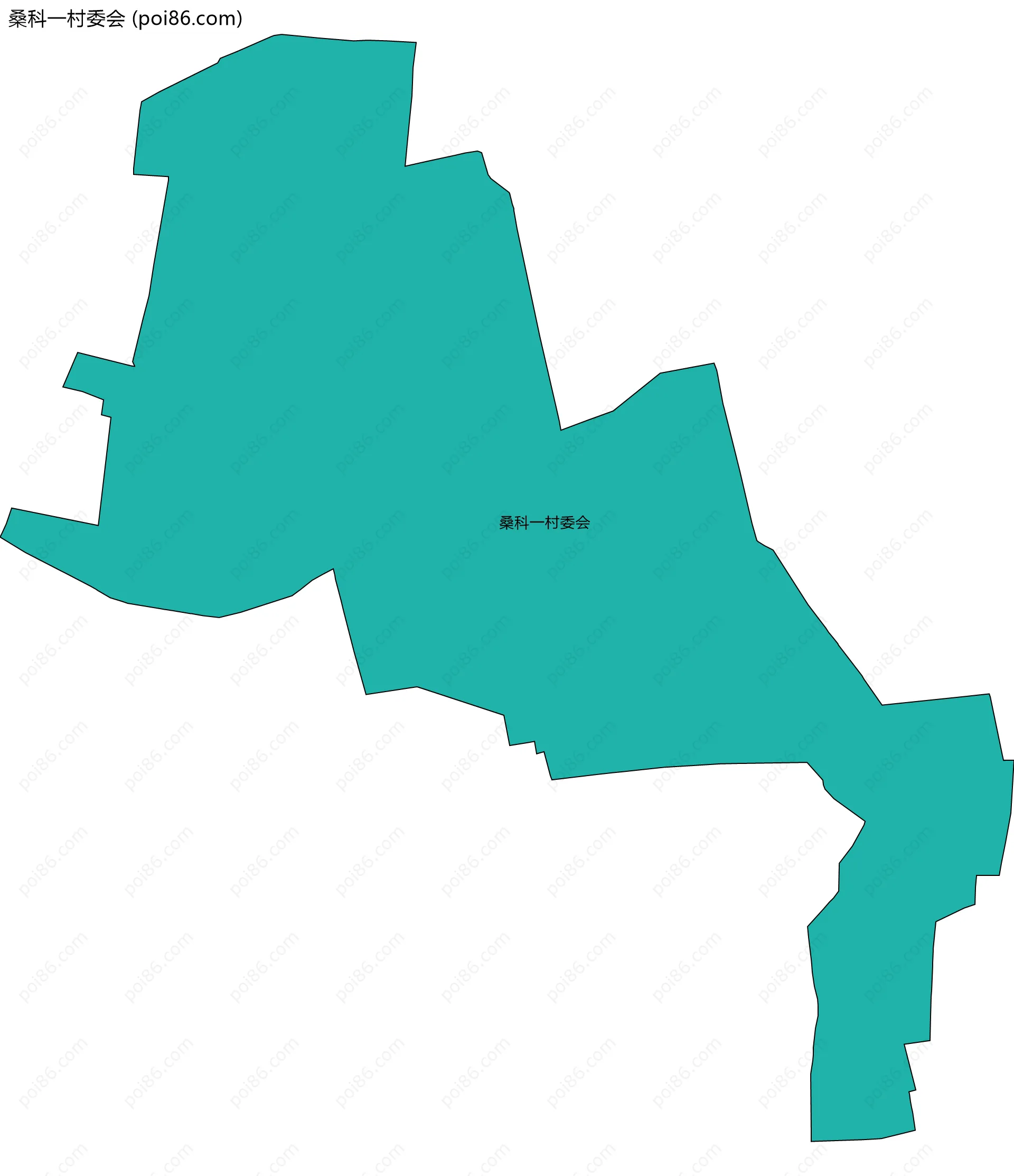 桑科一村委会边界地图