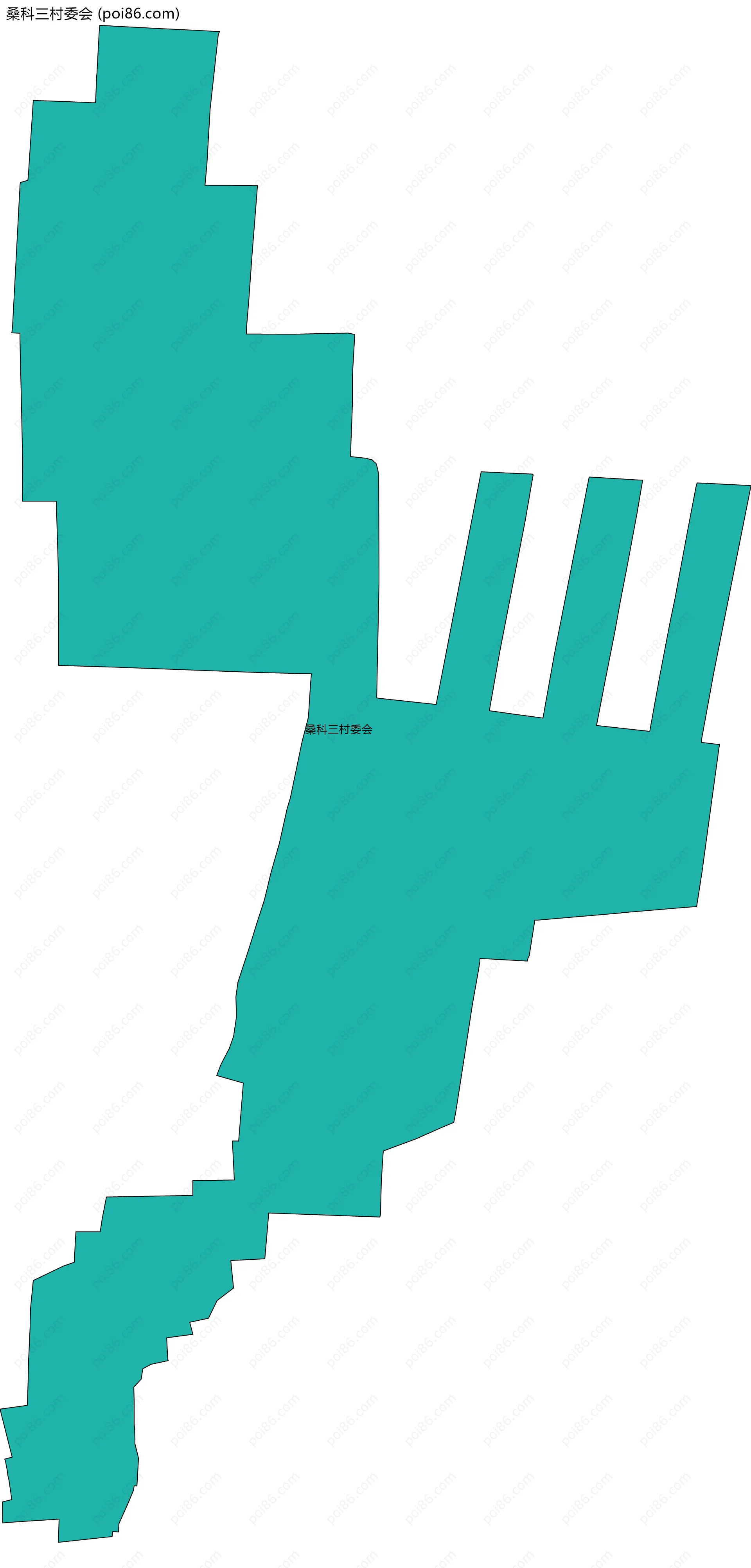 桑科三村委会边界地图