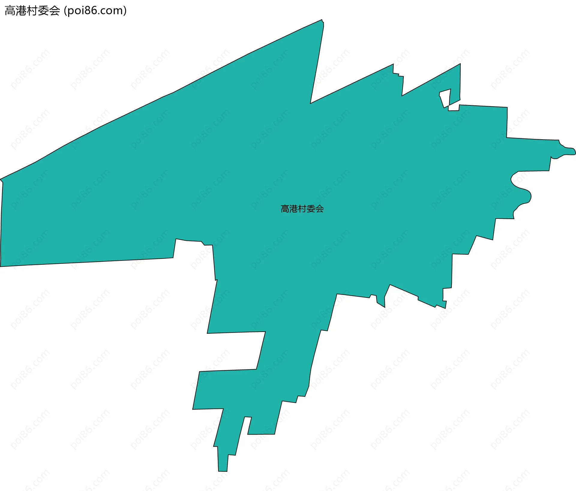 高港村委会边界地图