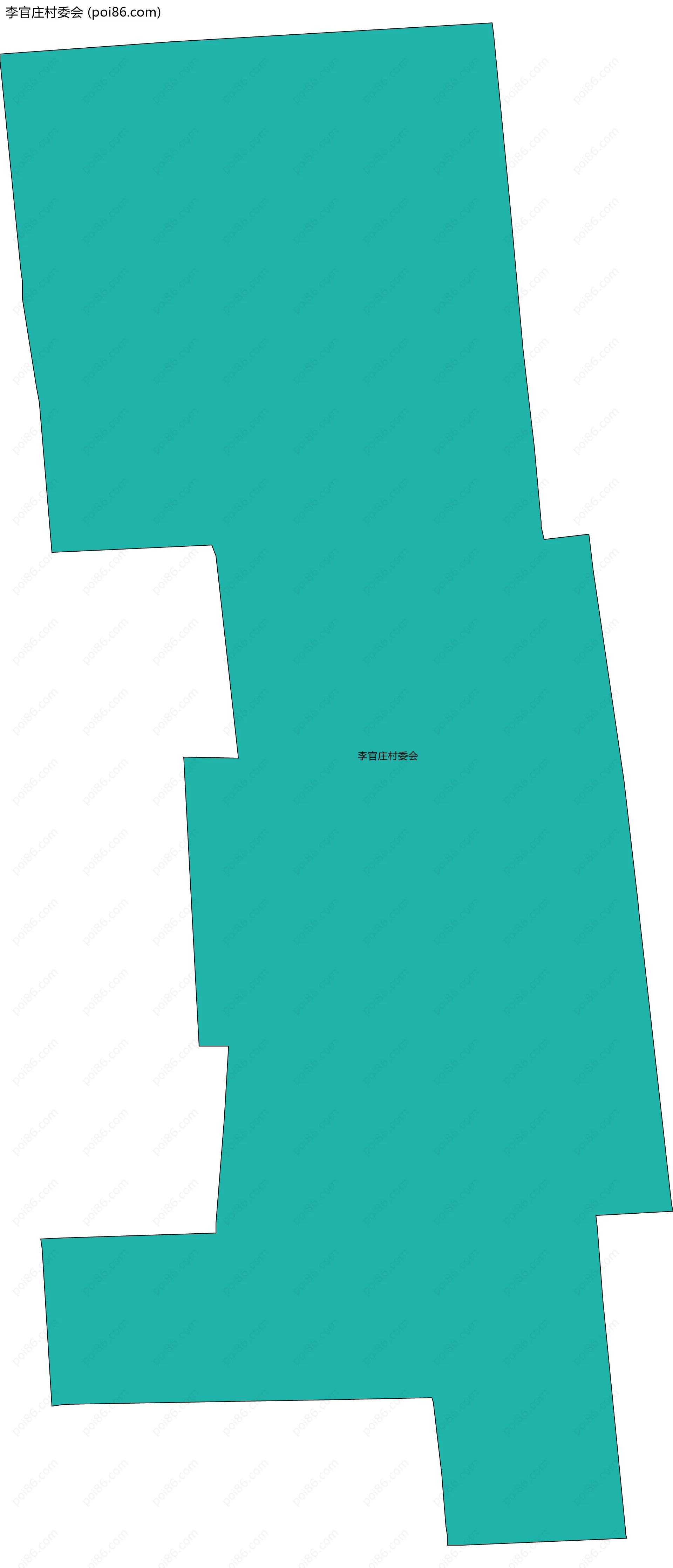 李官庄村委会边界地图