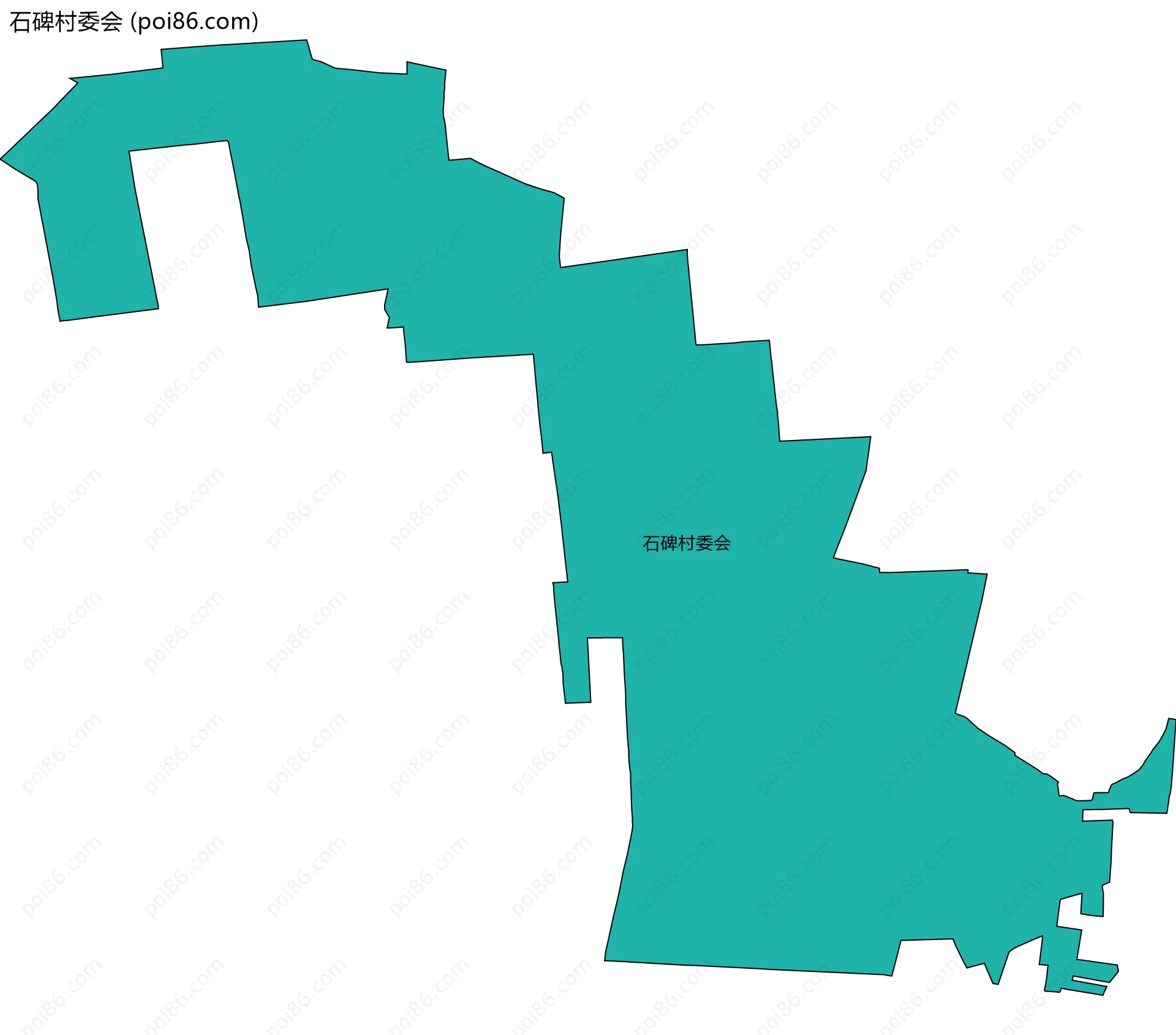 石碑村委会边界地图