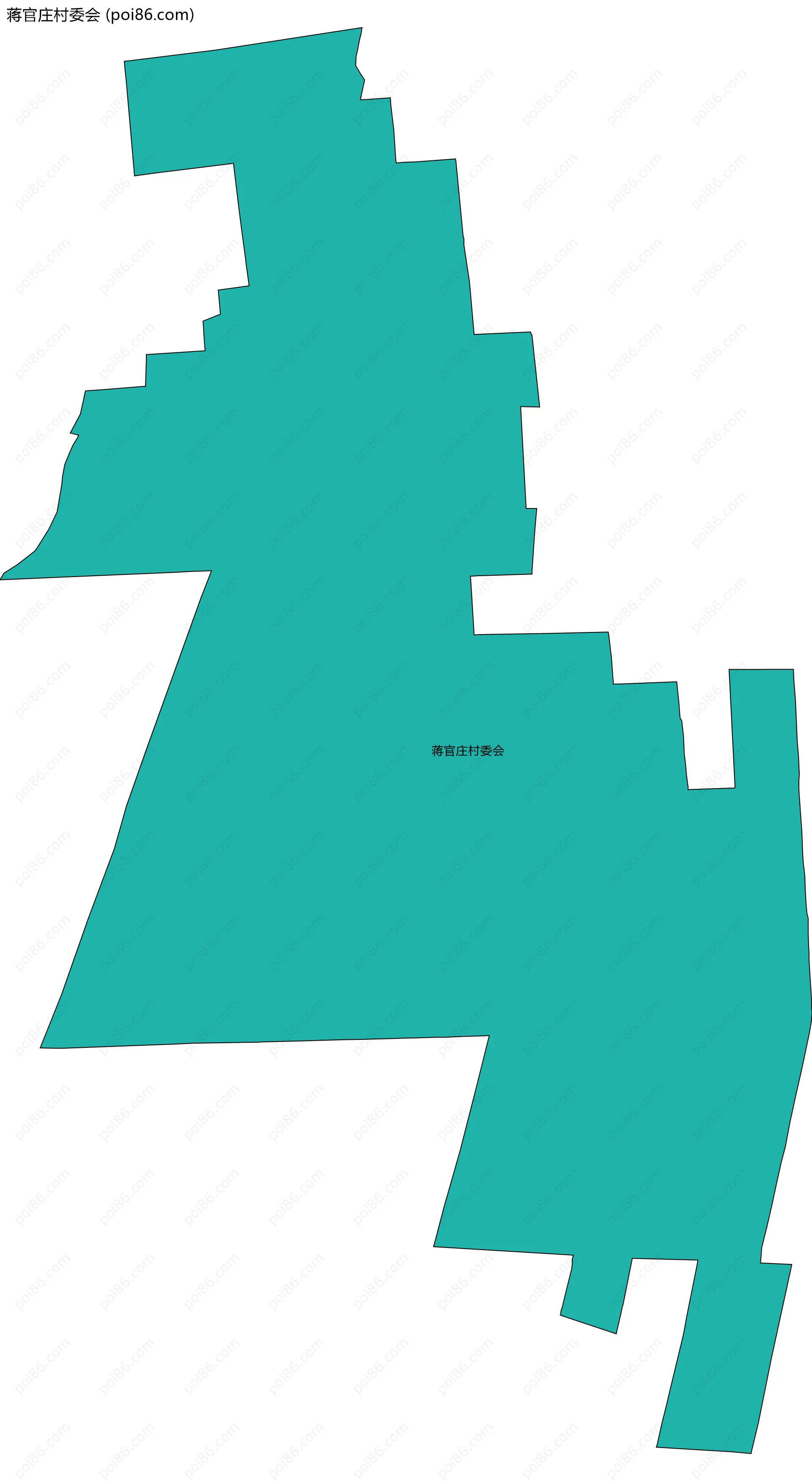 蒋官庄村委会边界地图