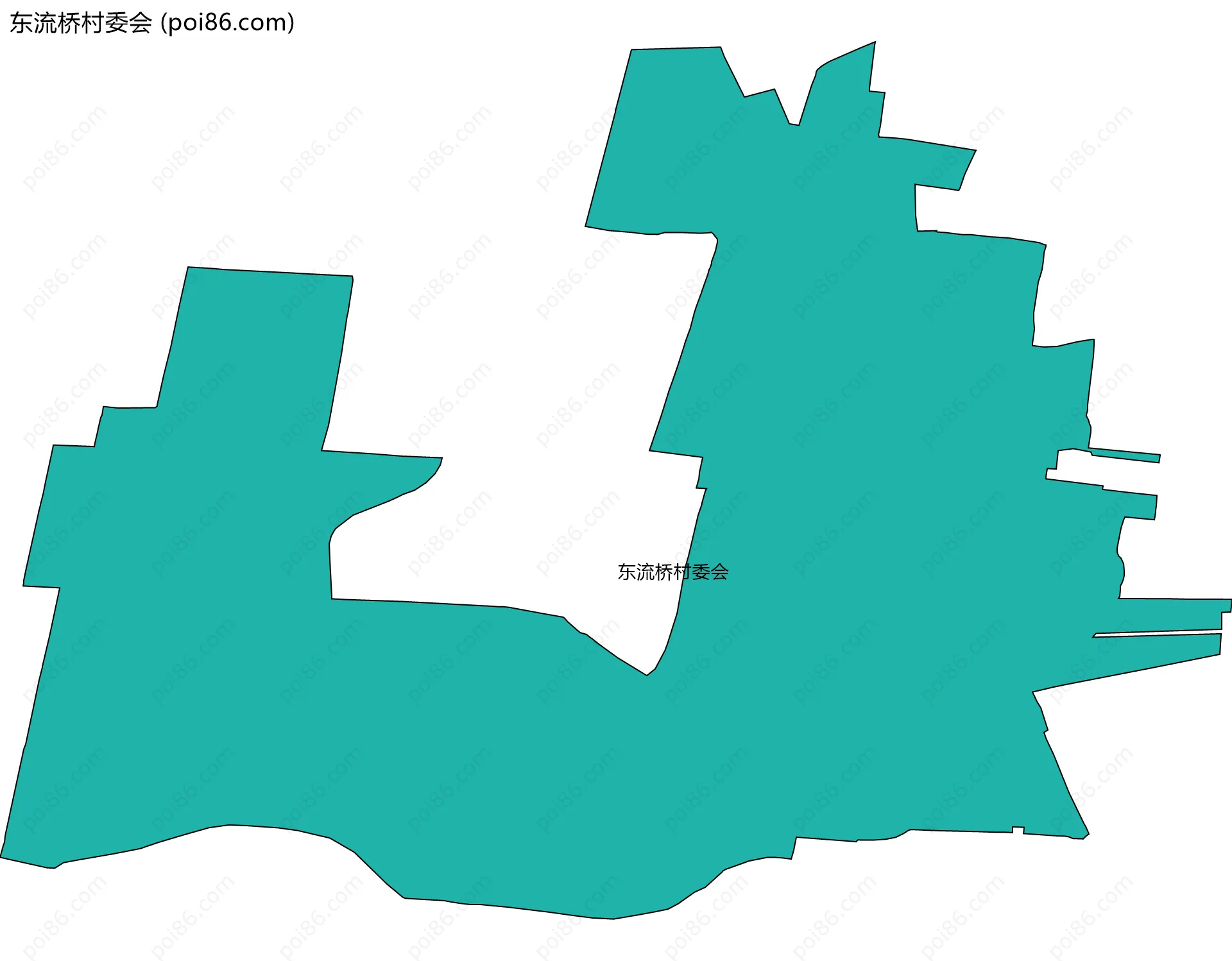 东流桥村委会边界地图