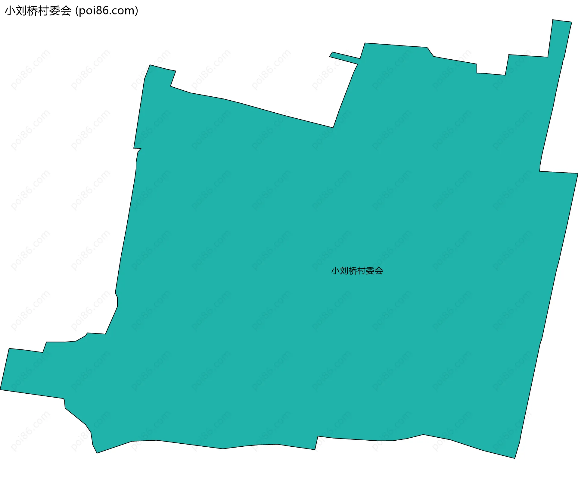 小刘桥村委会边界地图