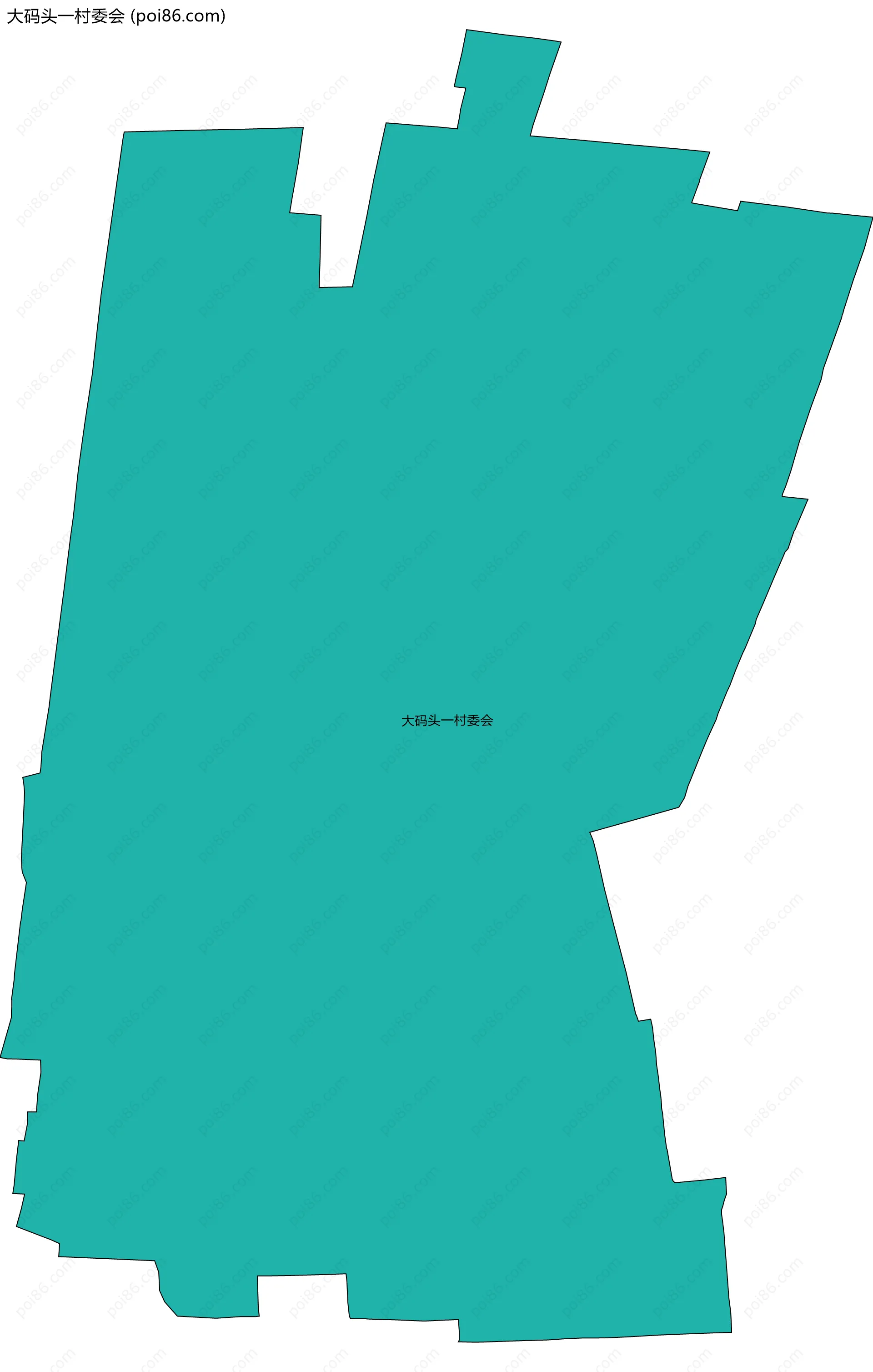 大码头一村委会边界地图