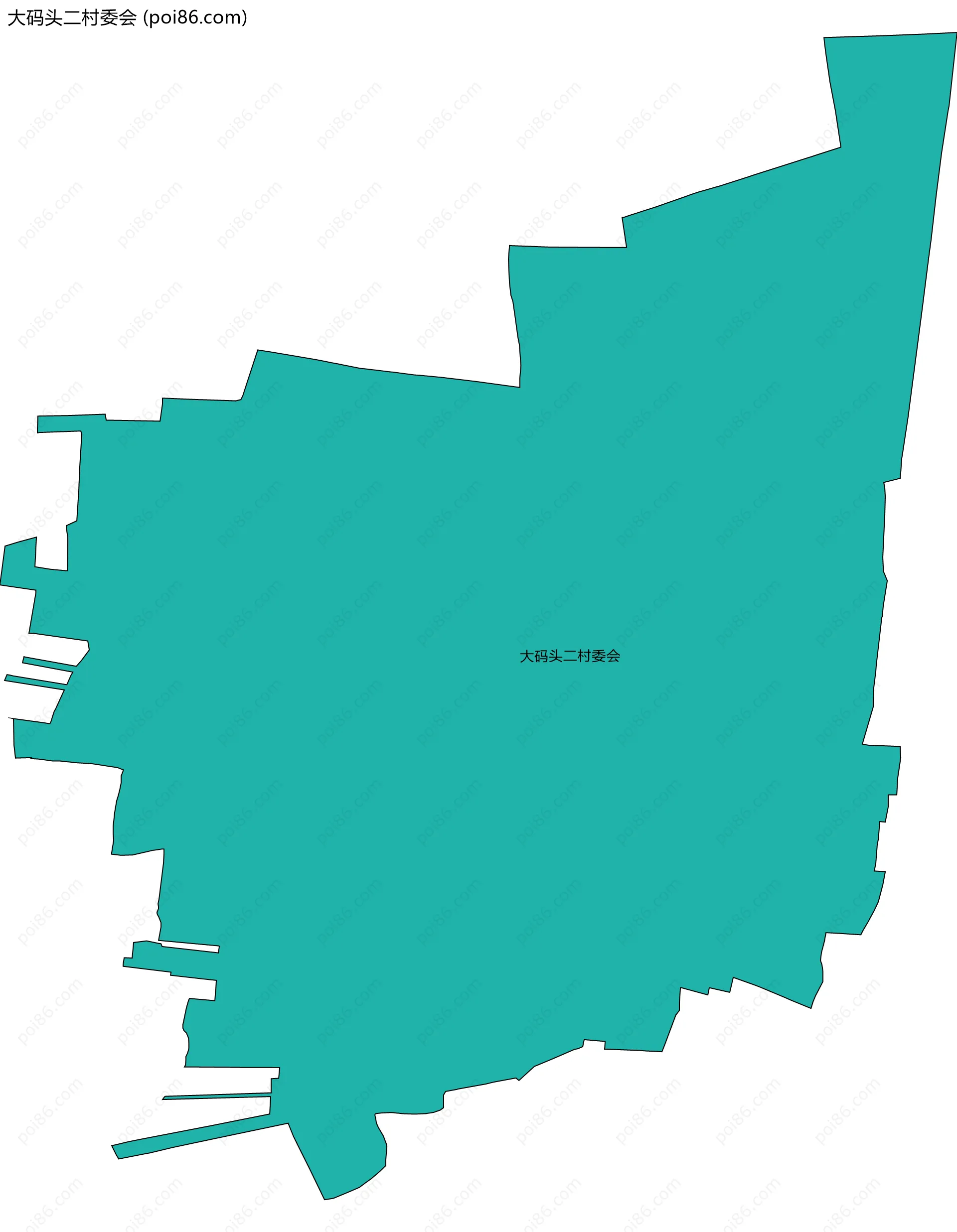 大码头二村委会边界地图