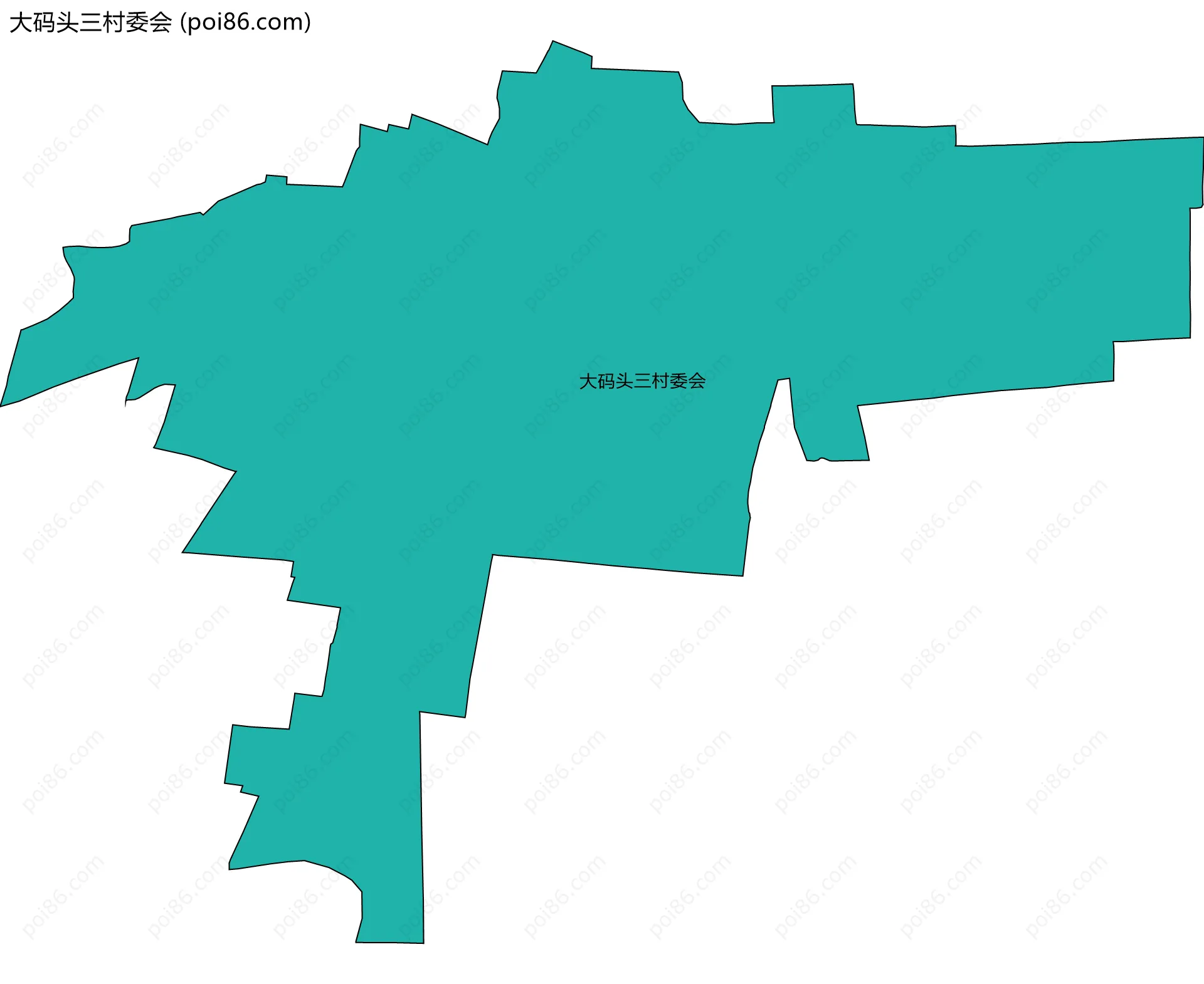 大码头三村委会边界地图