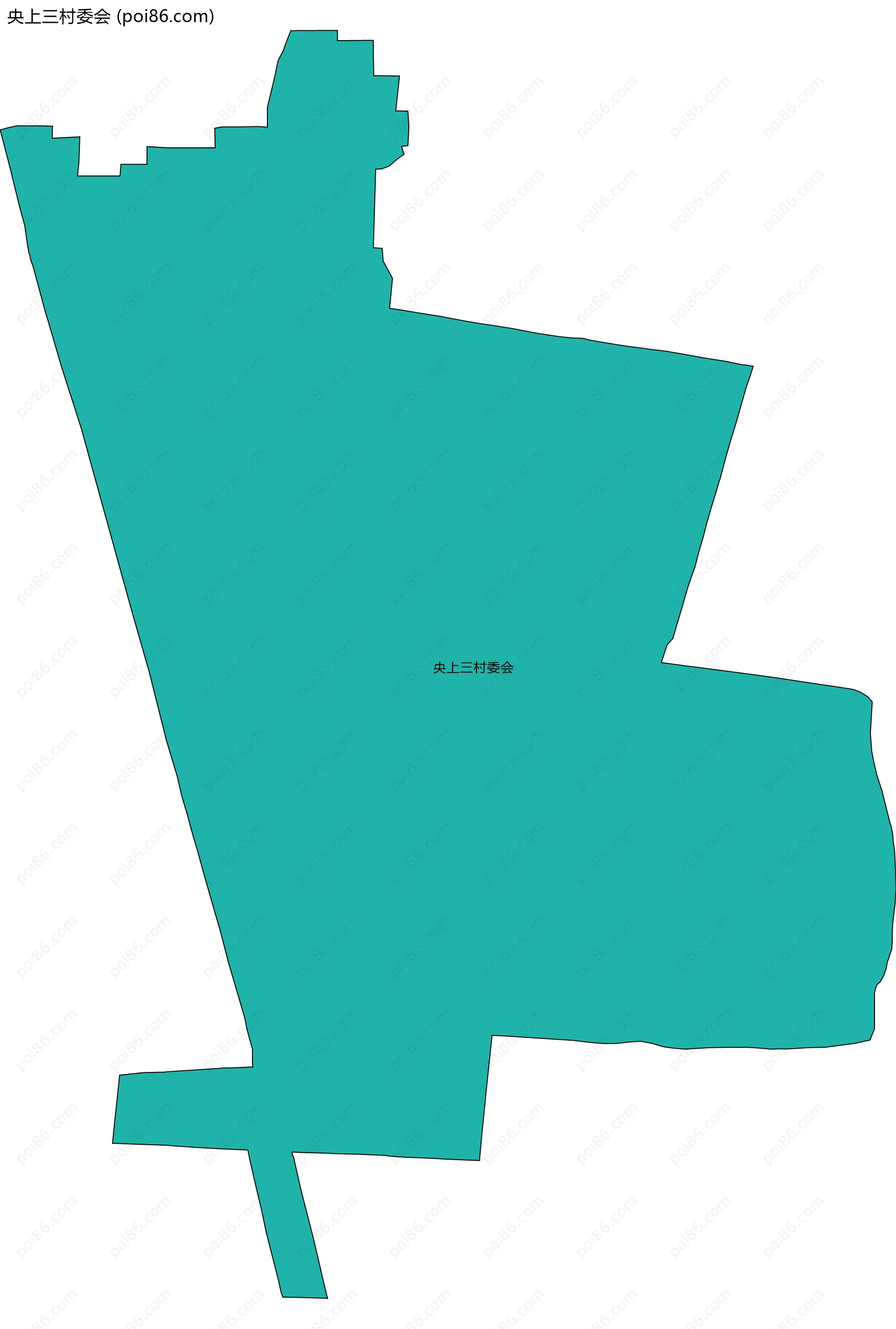 央上三村委会边界地图