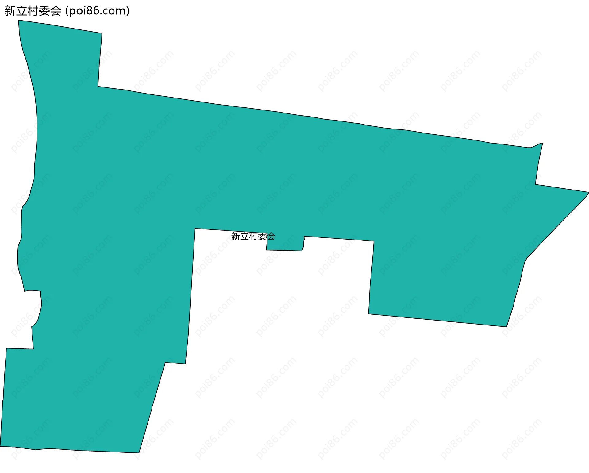 新立村委会边界地图