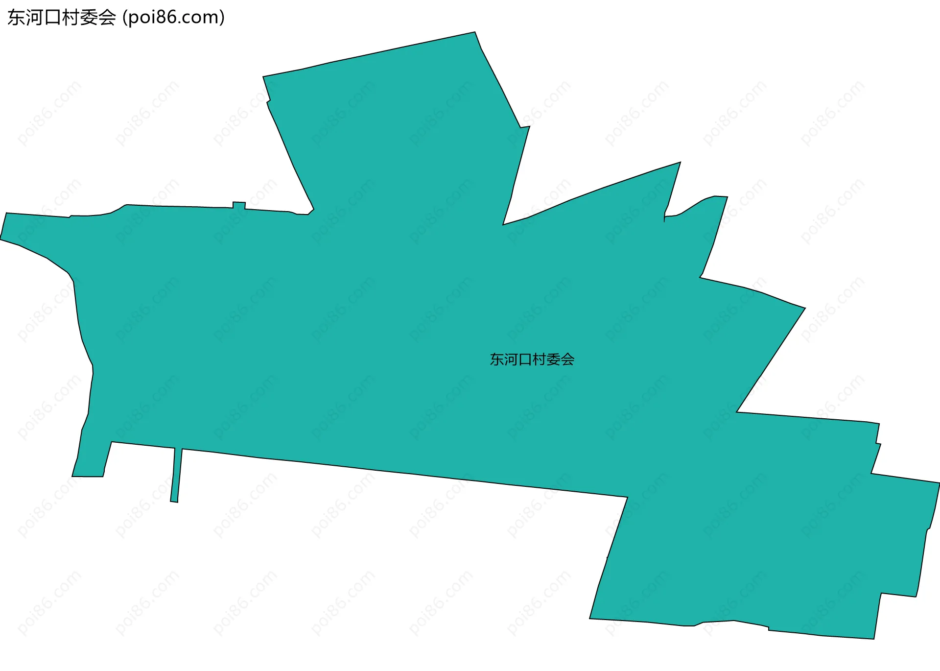 东河口村委会边界地图