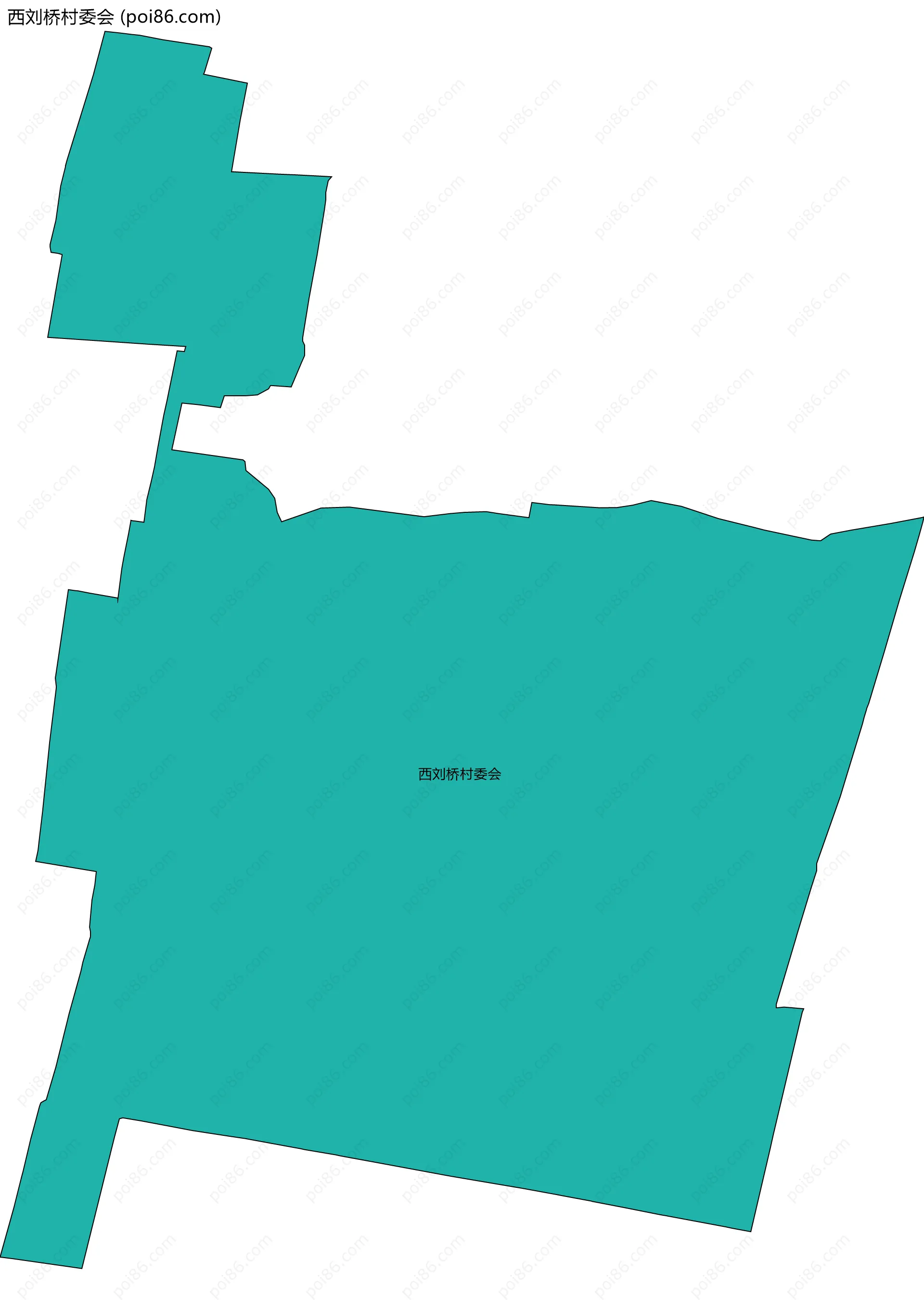 西刘桥村委会边界地图