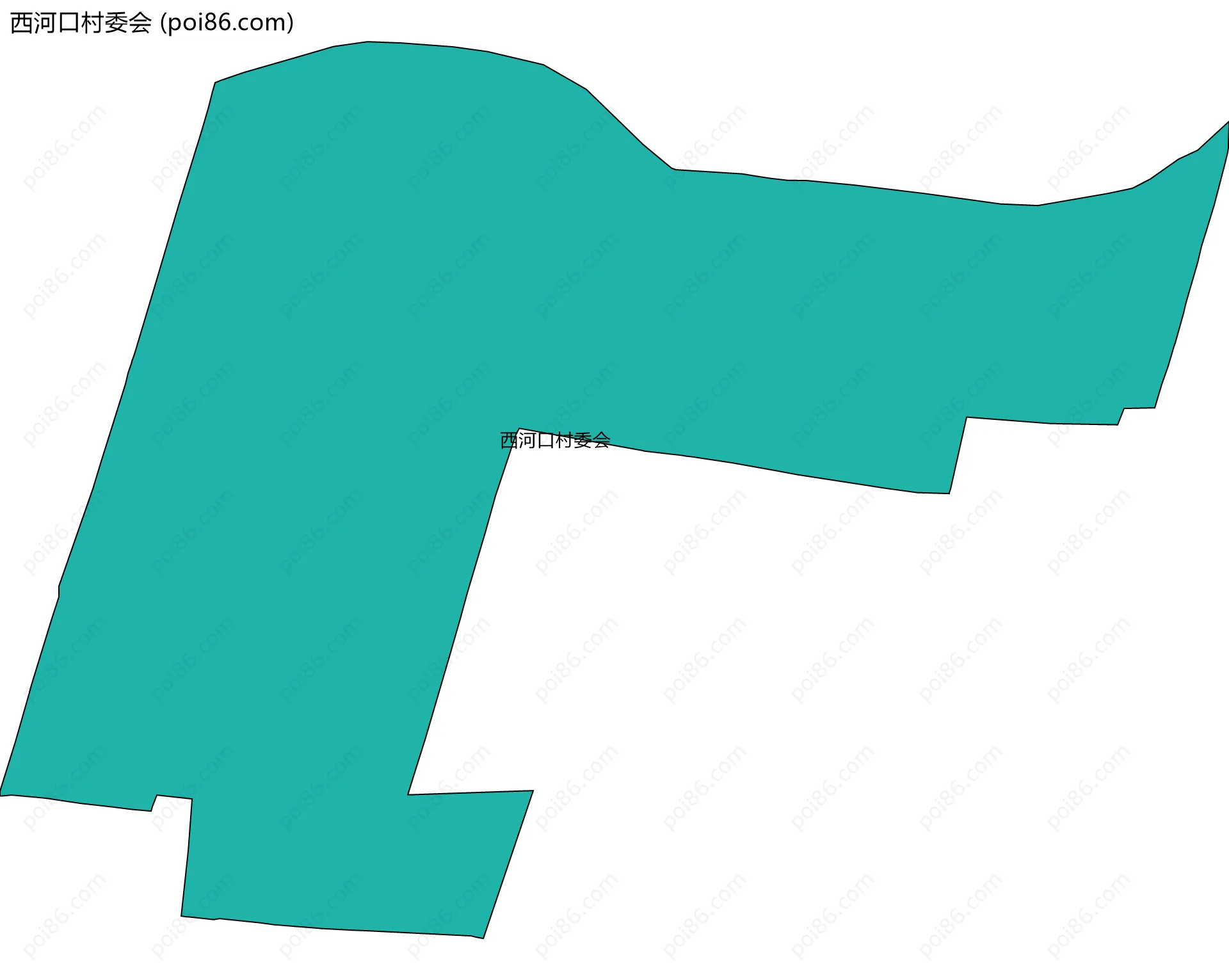 西河口村委会边界地图
