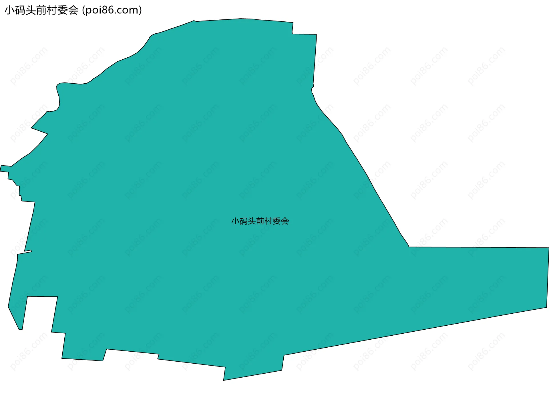 小码头前村委会边界地图