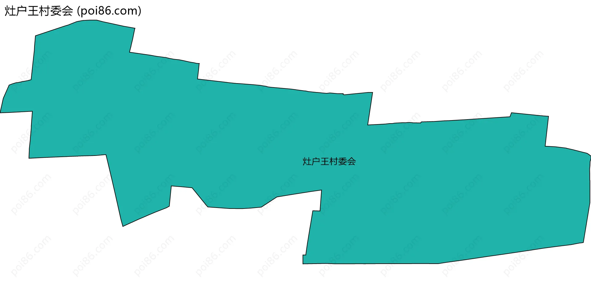 灶户王村委会边界地图