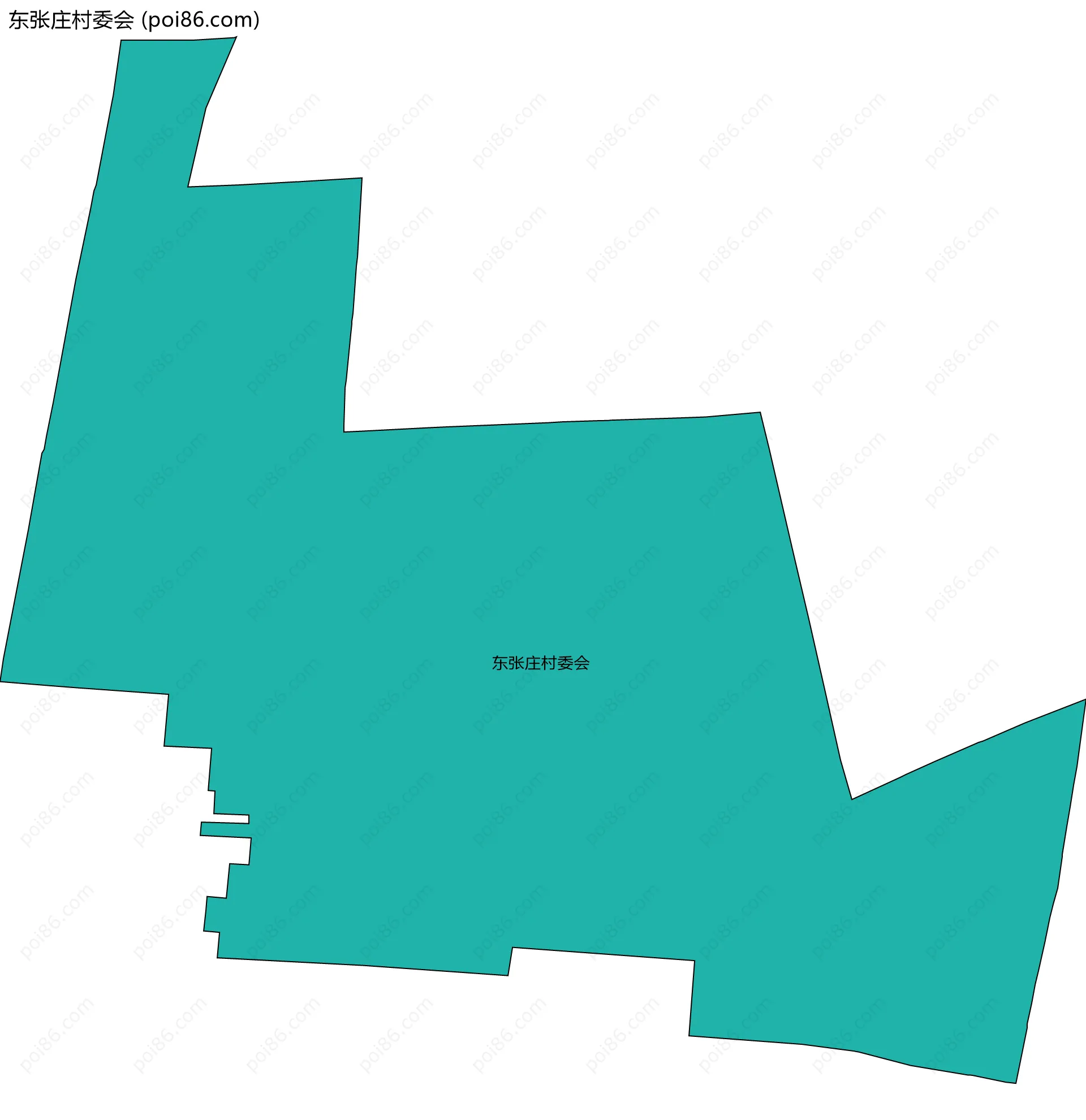 东张庄村委会边界地图
