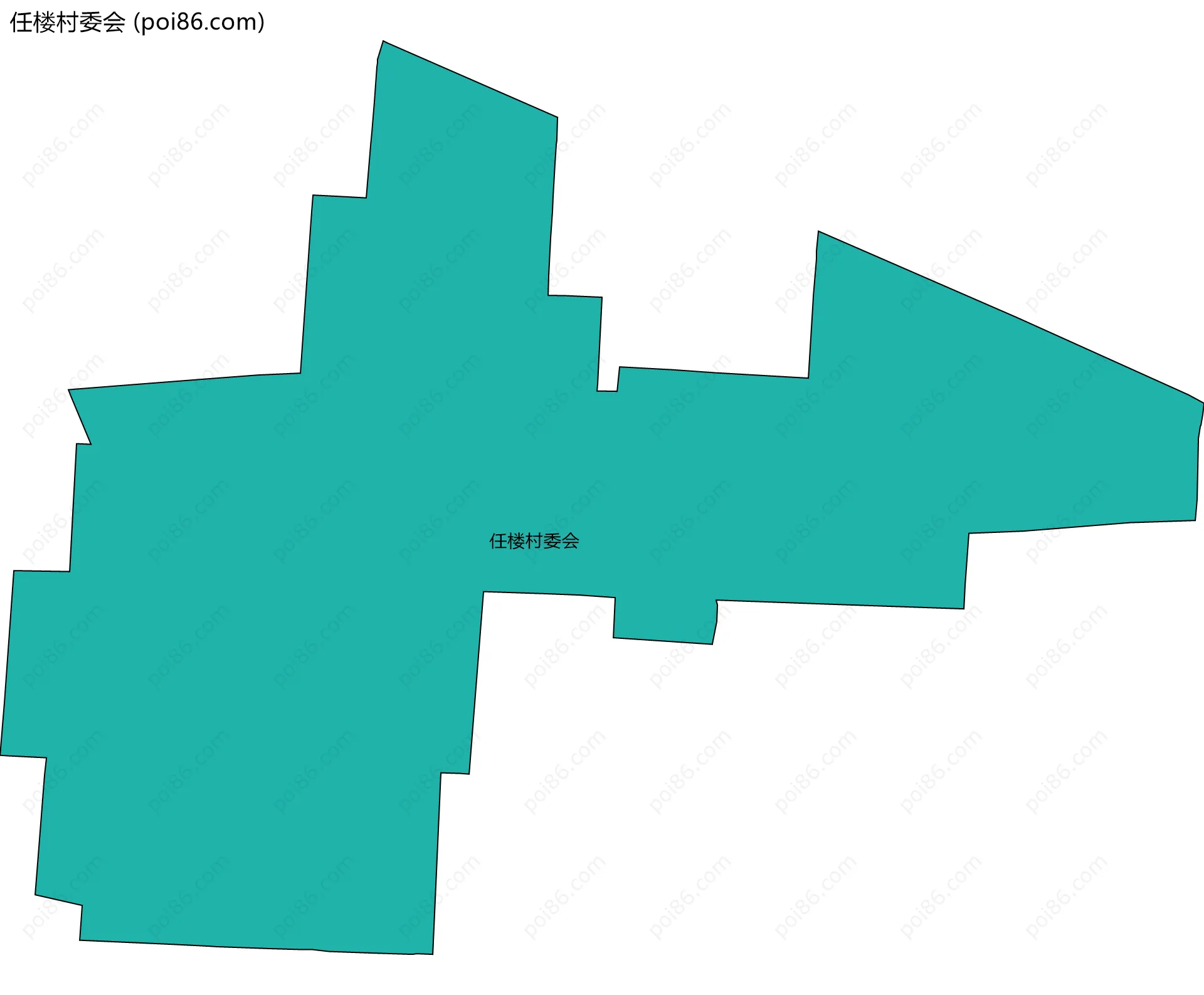 任楼村委会边界地图