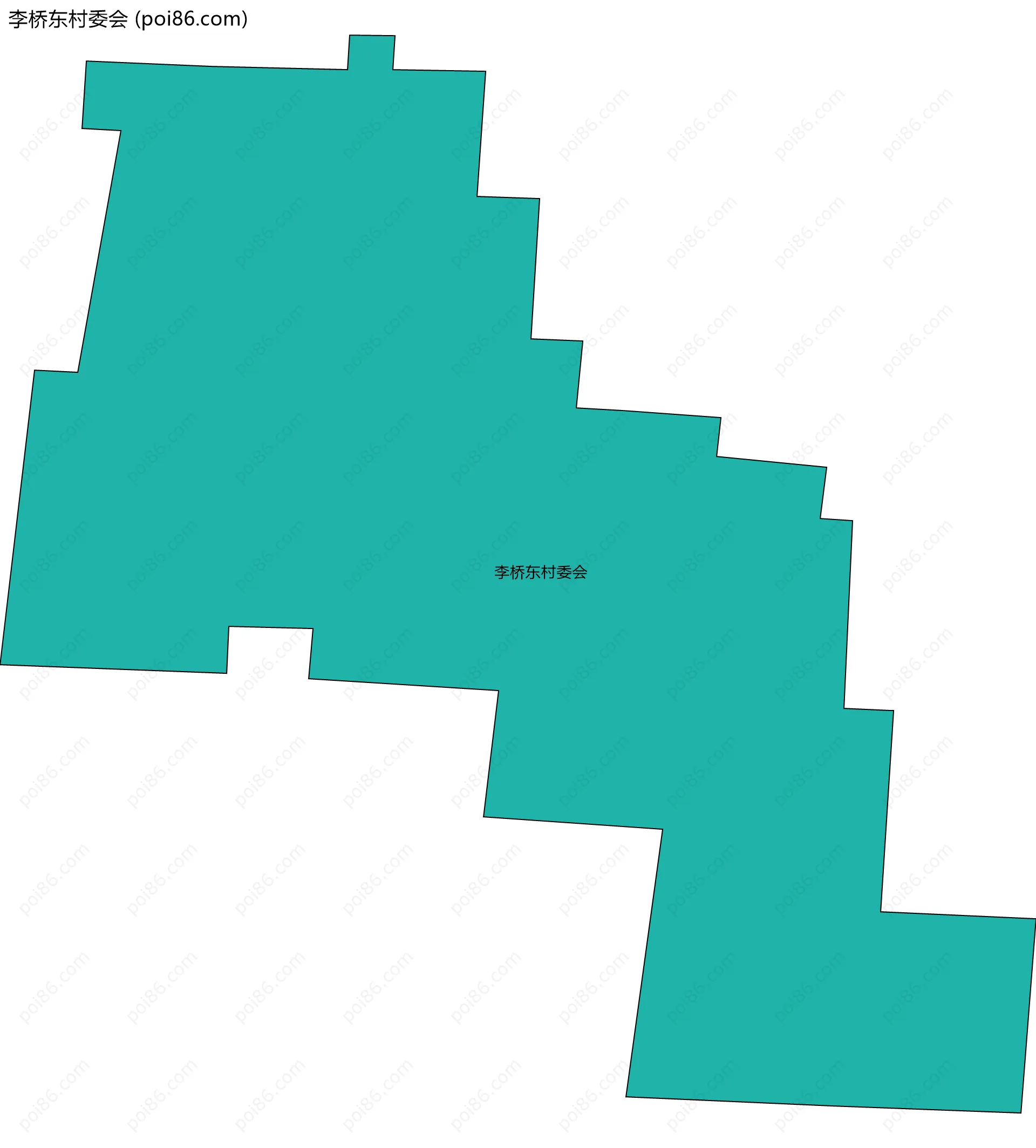 李桥东村委会边界地图