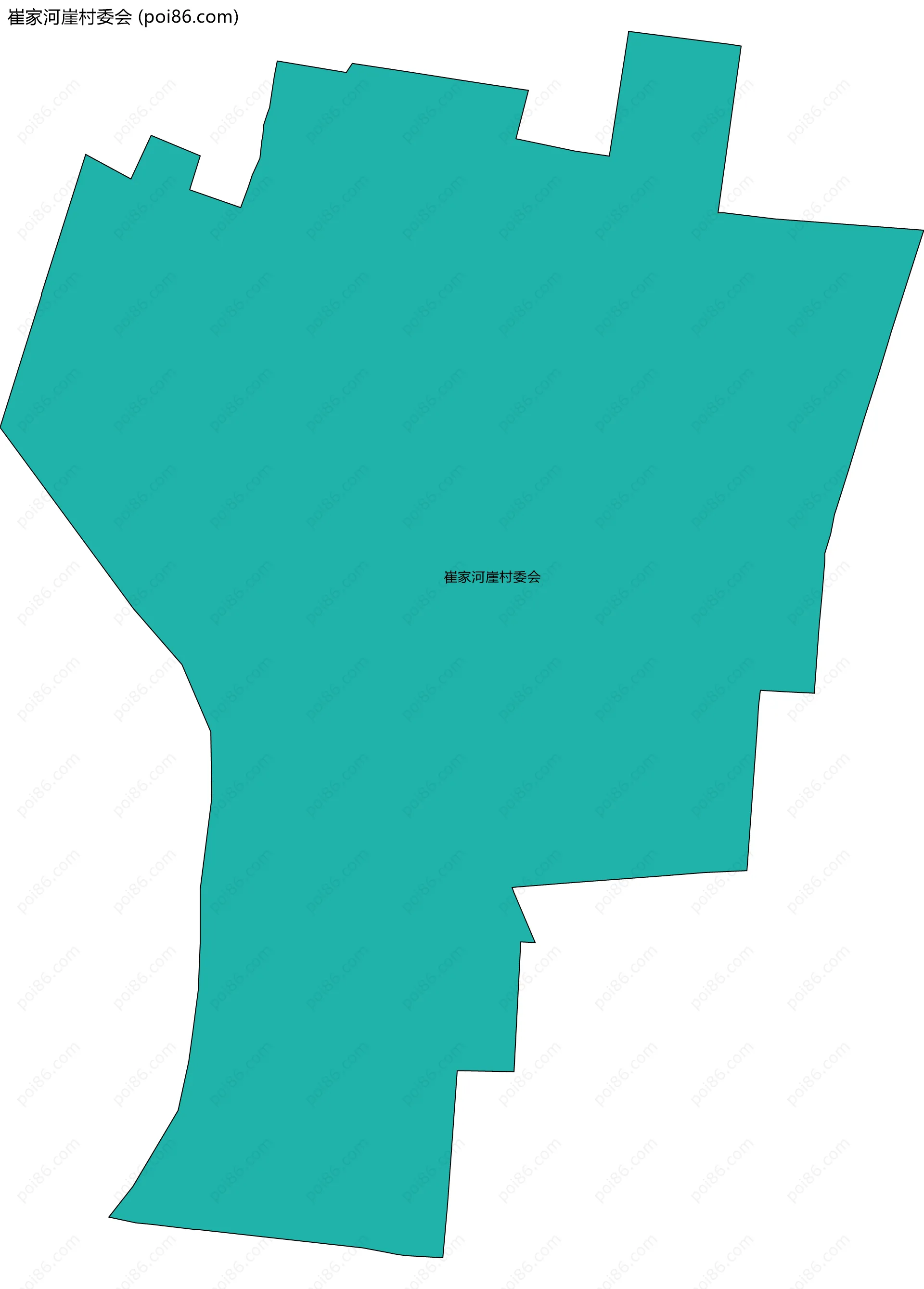 崔家河崖村委会边界地图