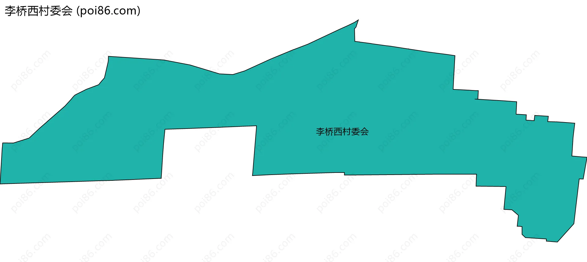 李桥西村委会边界地图