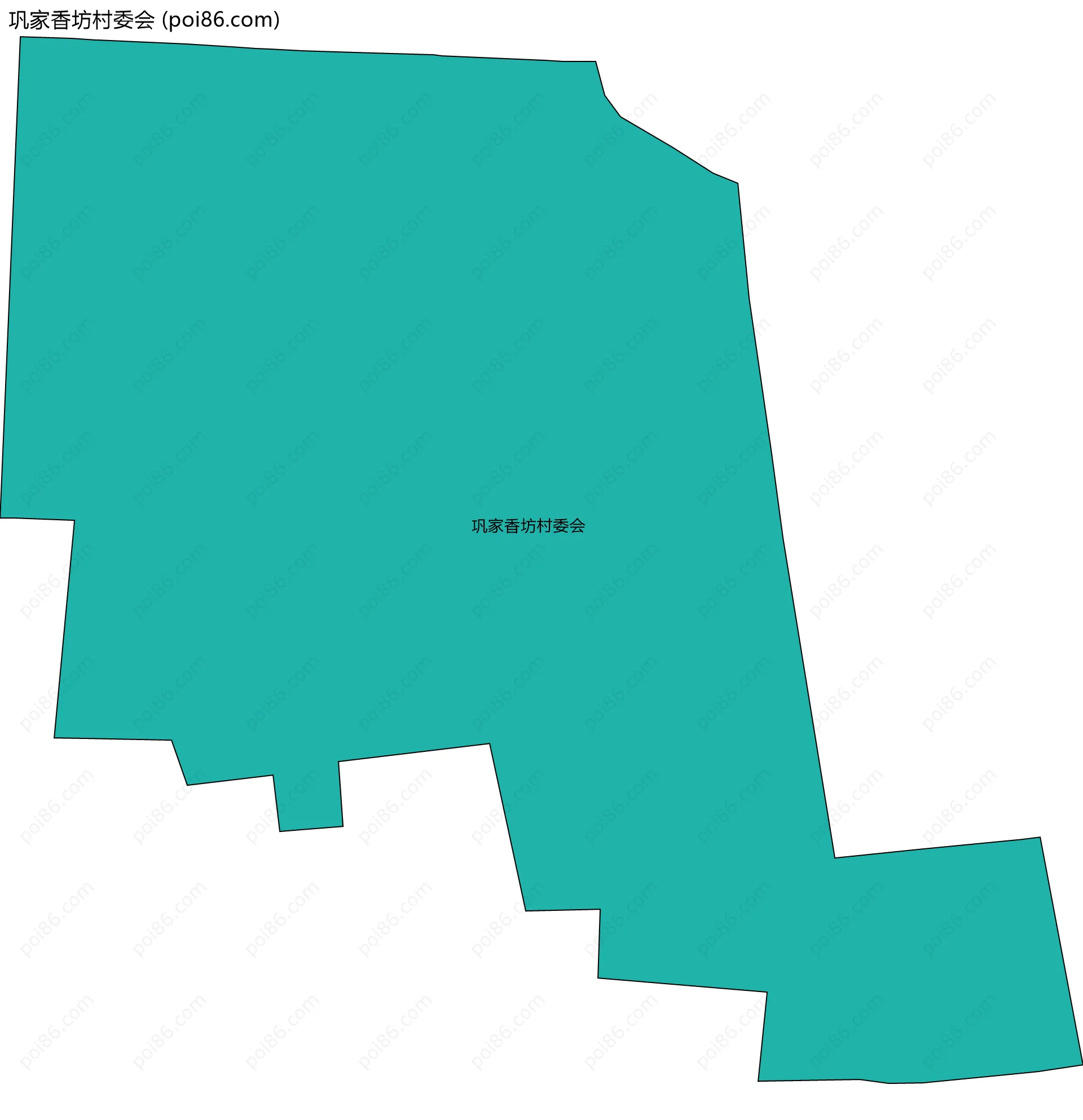 巩家香坊村委会边界地图
