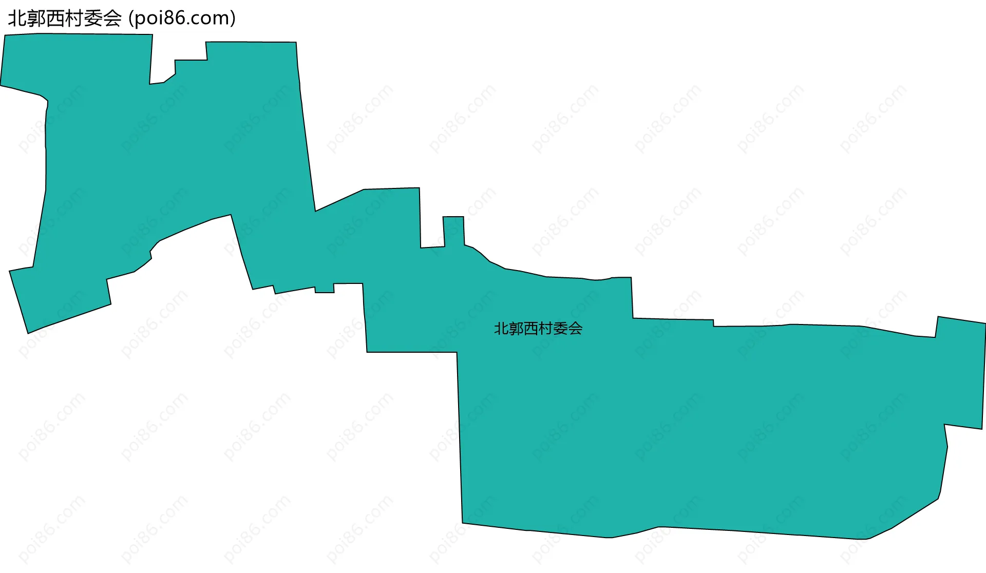 北郭西村委会边界地图