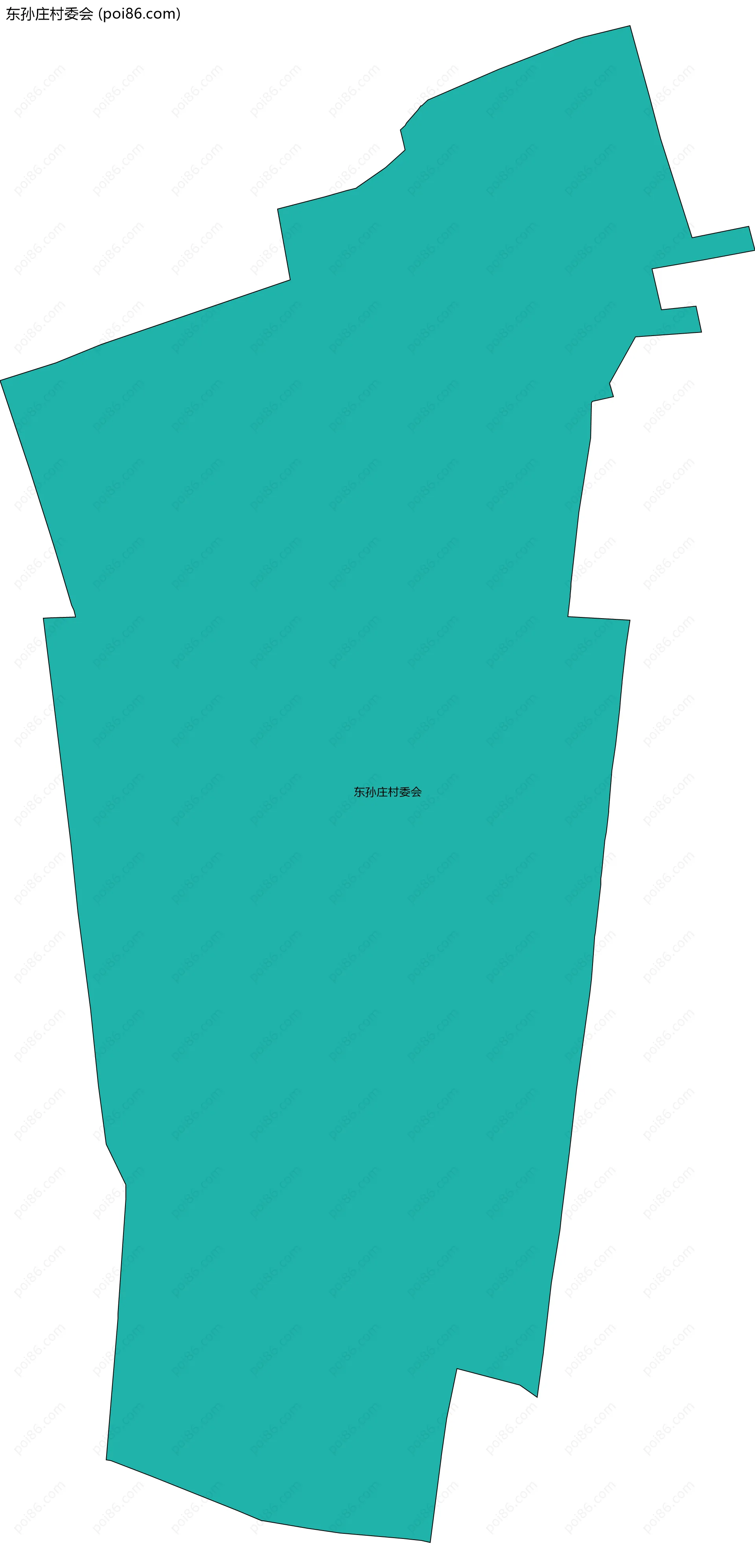 东孙庄村委会边界地图