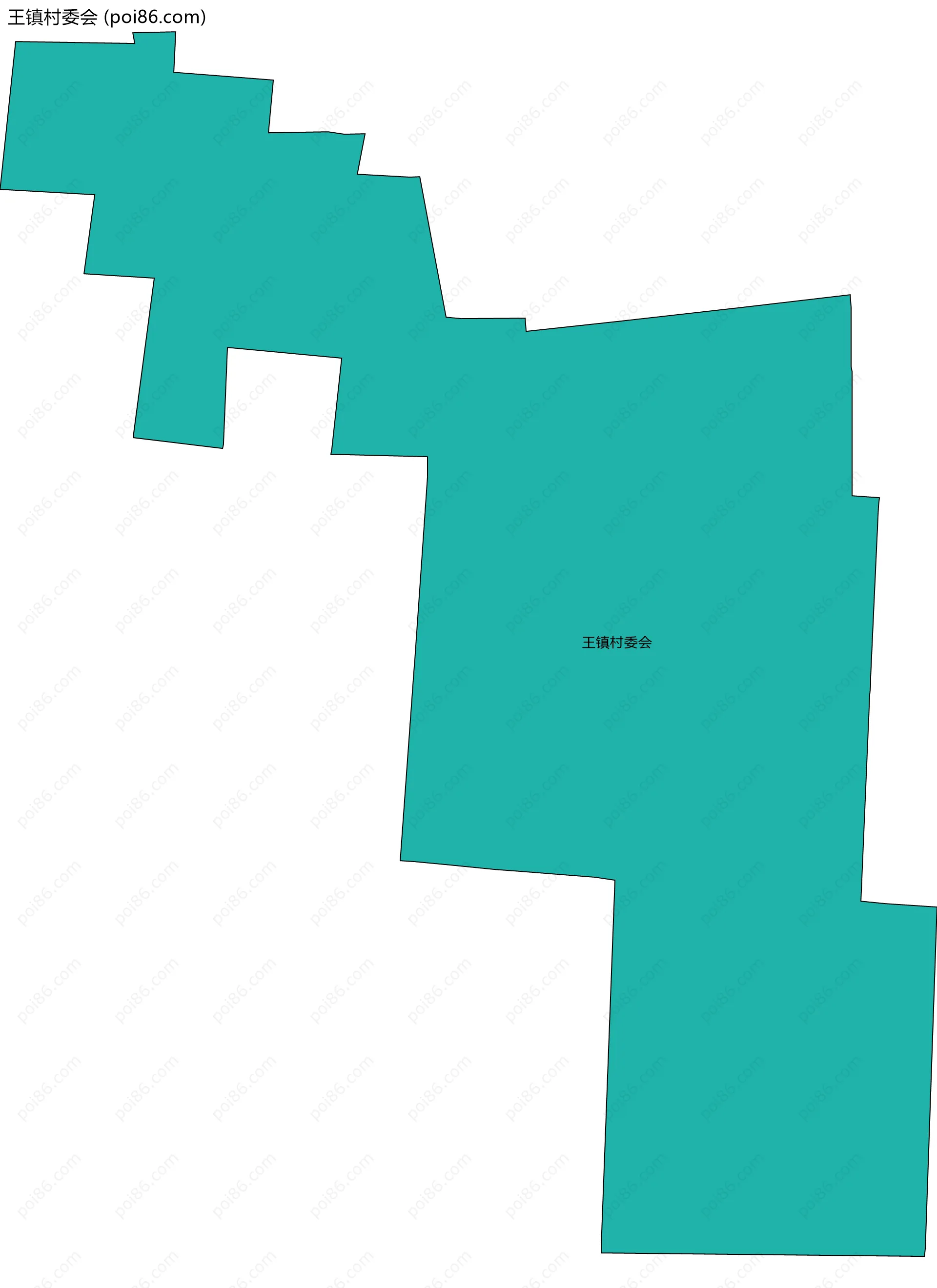 王镇村委会边界地图