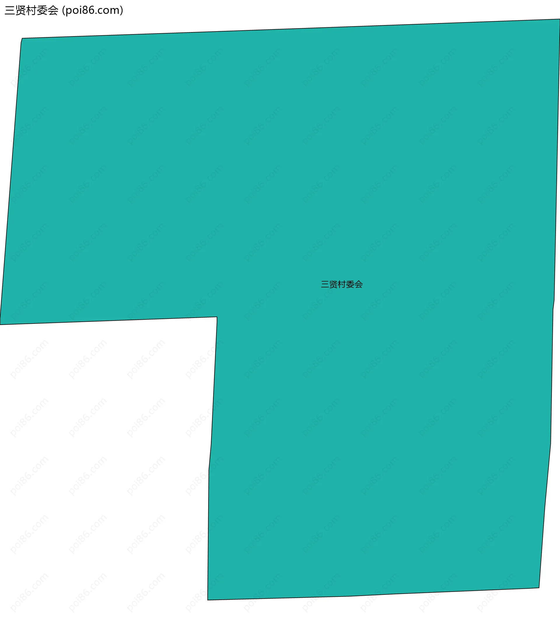 三贤村委会边界地图