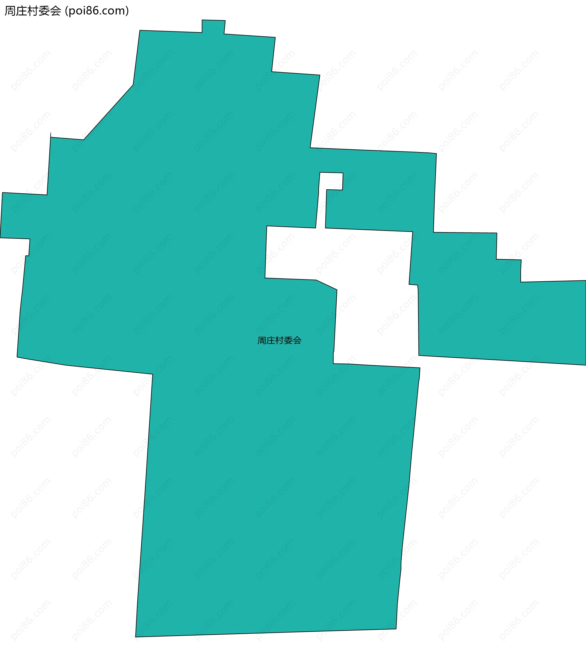 周庄村委会边界地图