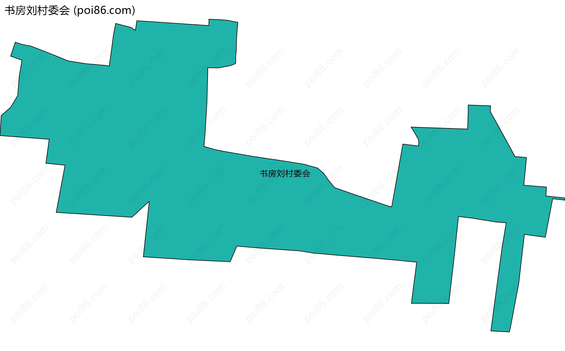 书房刘村委会边界地图