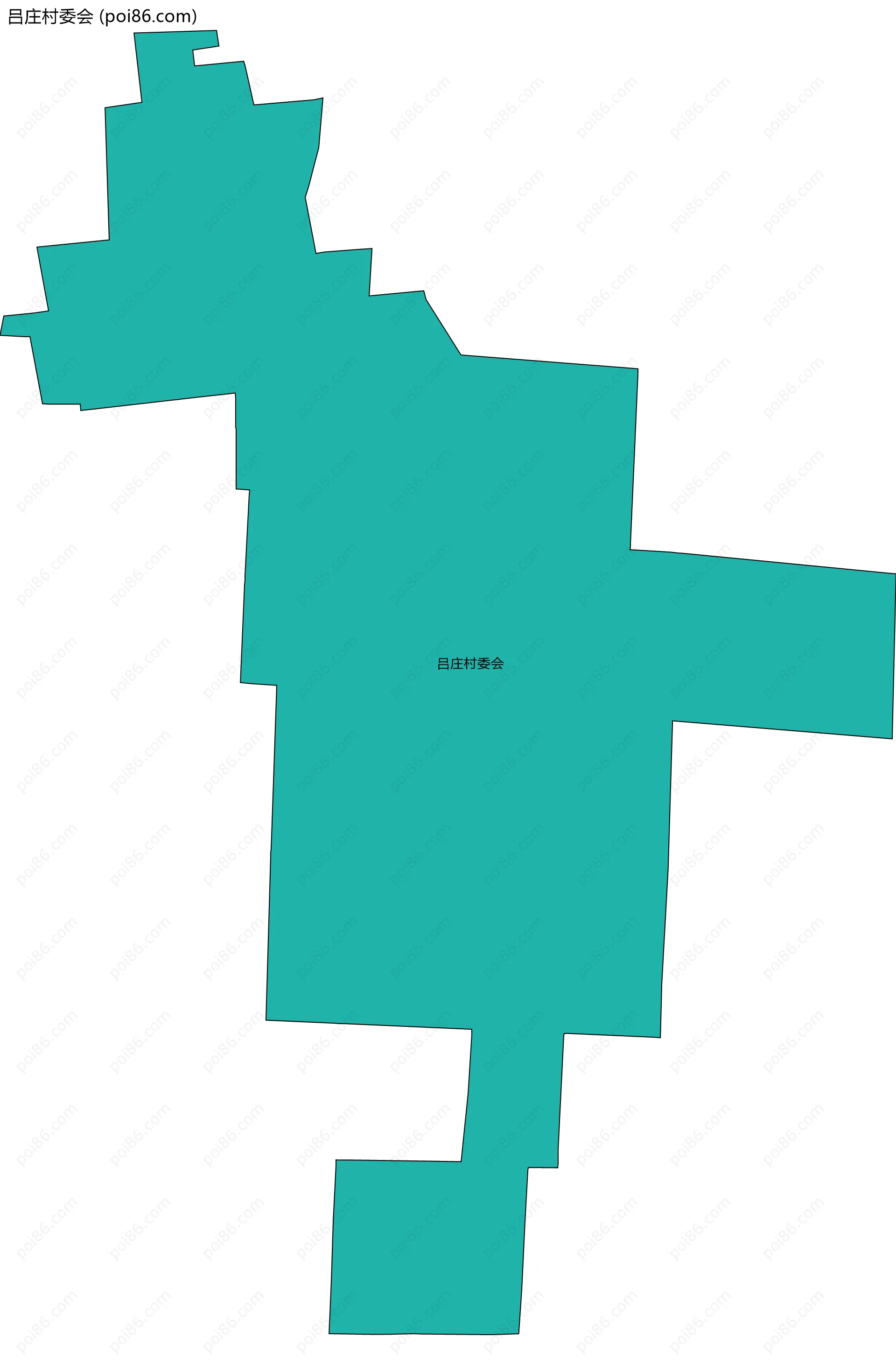 吕庄村委会边界地图