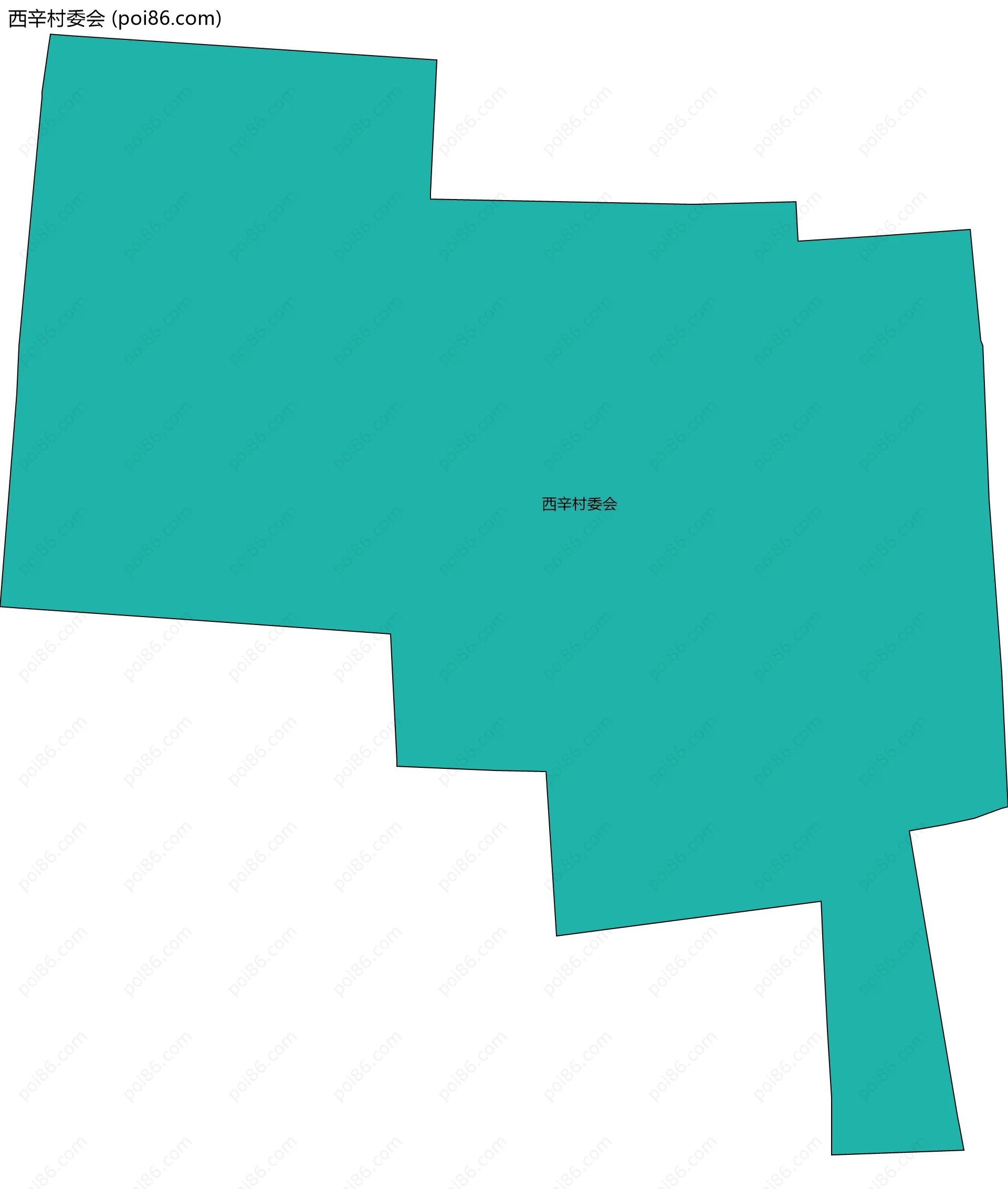 西辛村委会边界地图