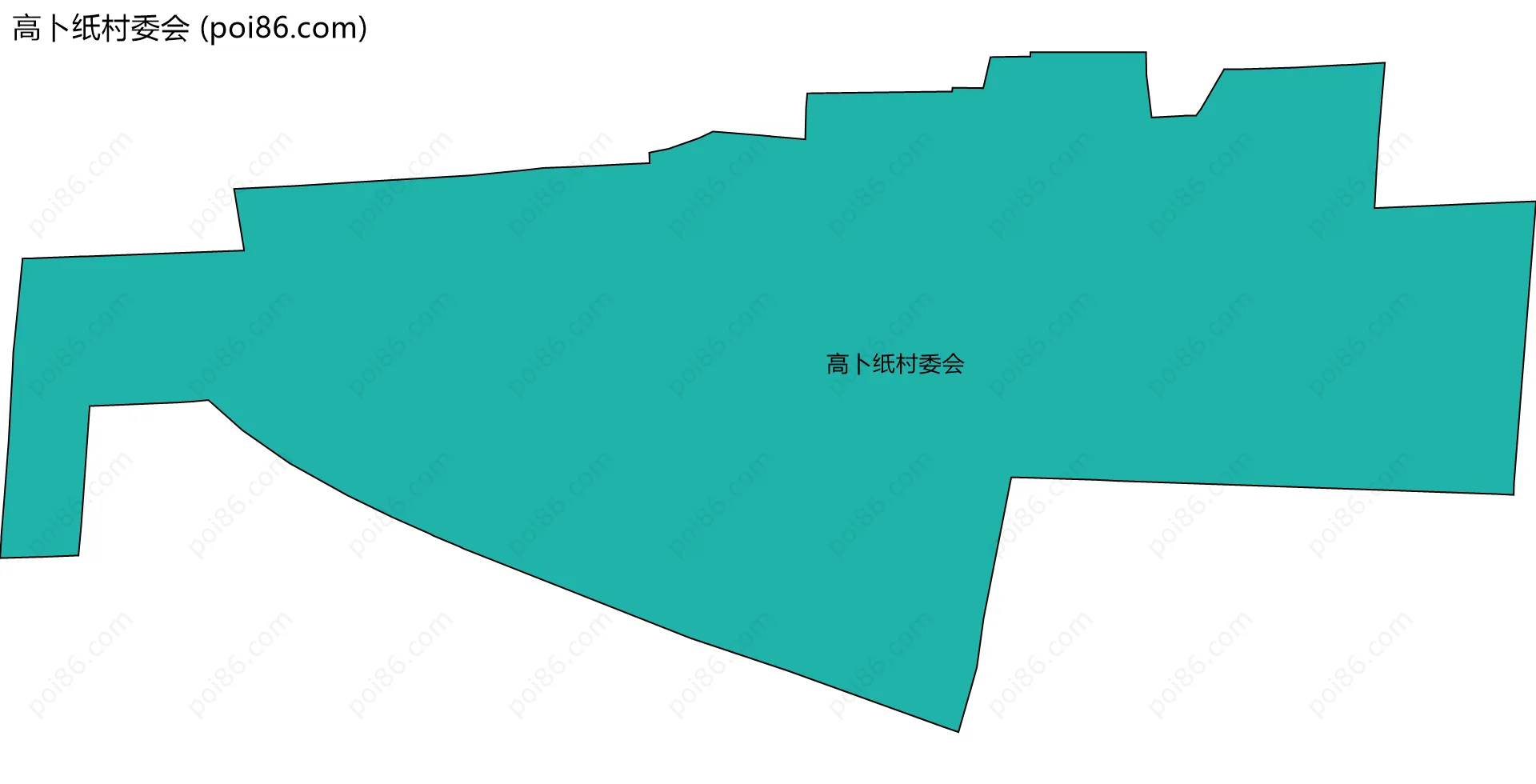 高卜纸村委会边界地图