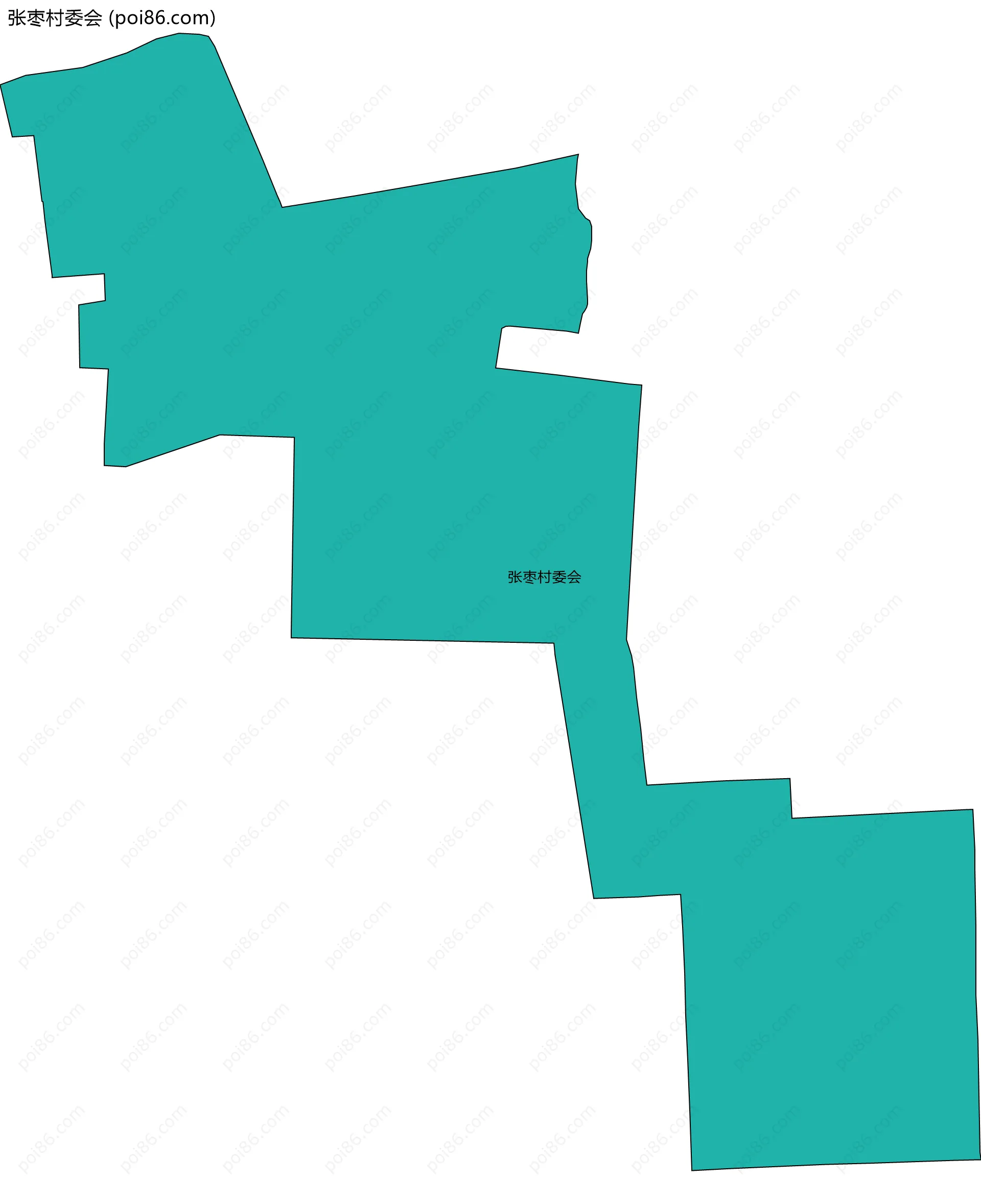 张枣村委会边界地图
