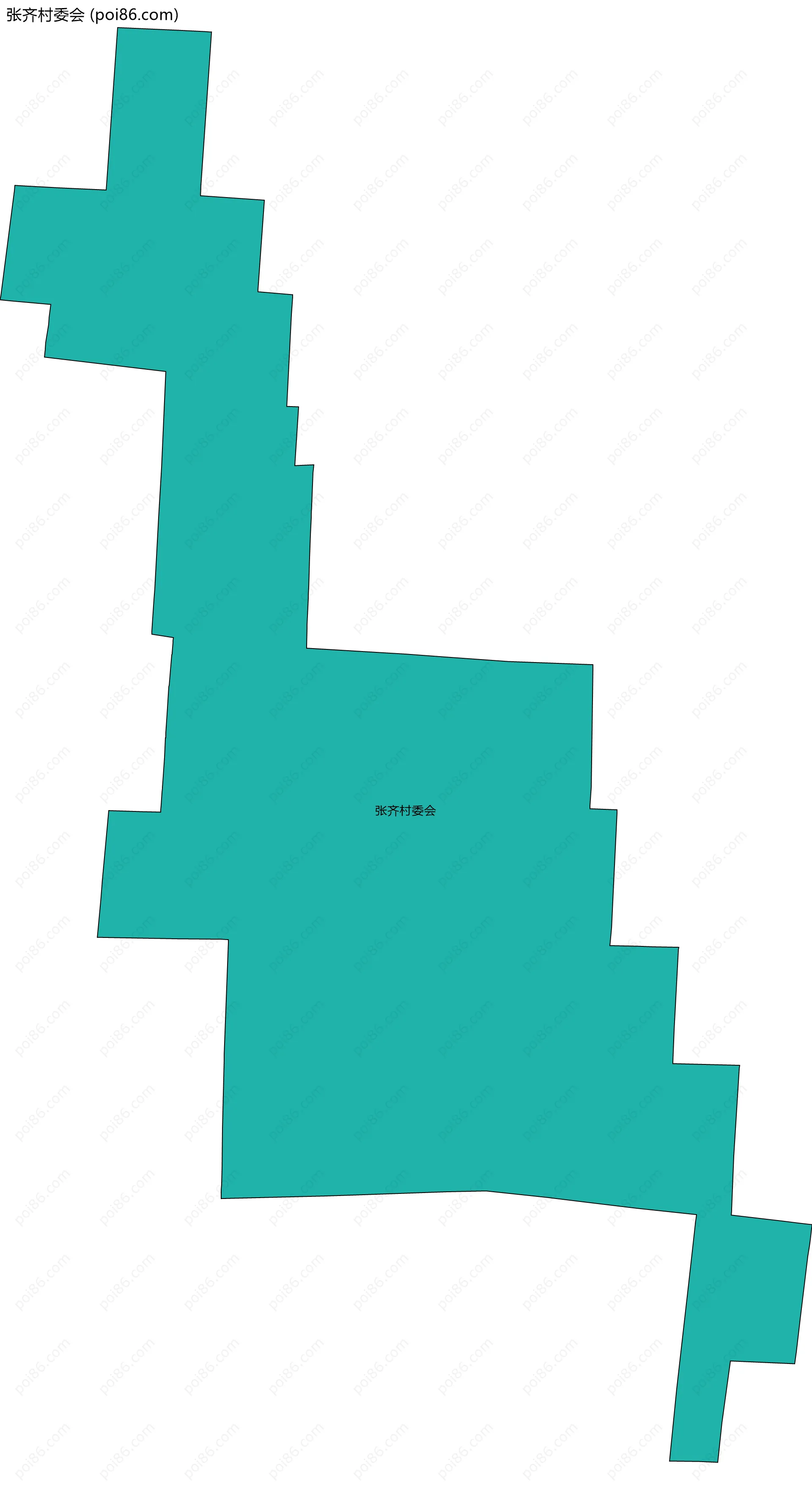 张齐村委会边界地图