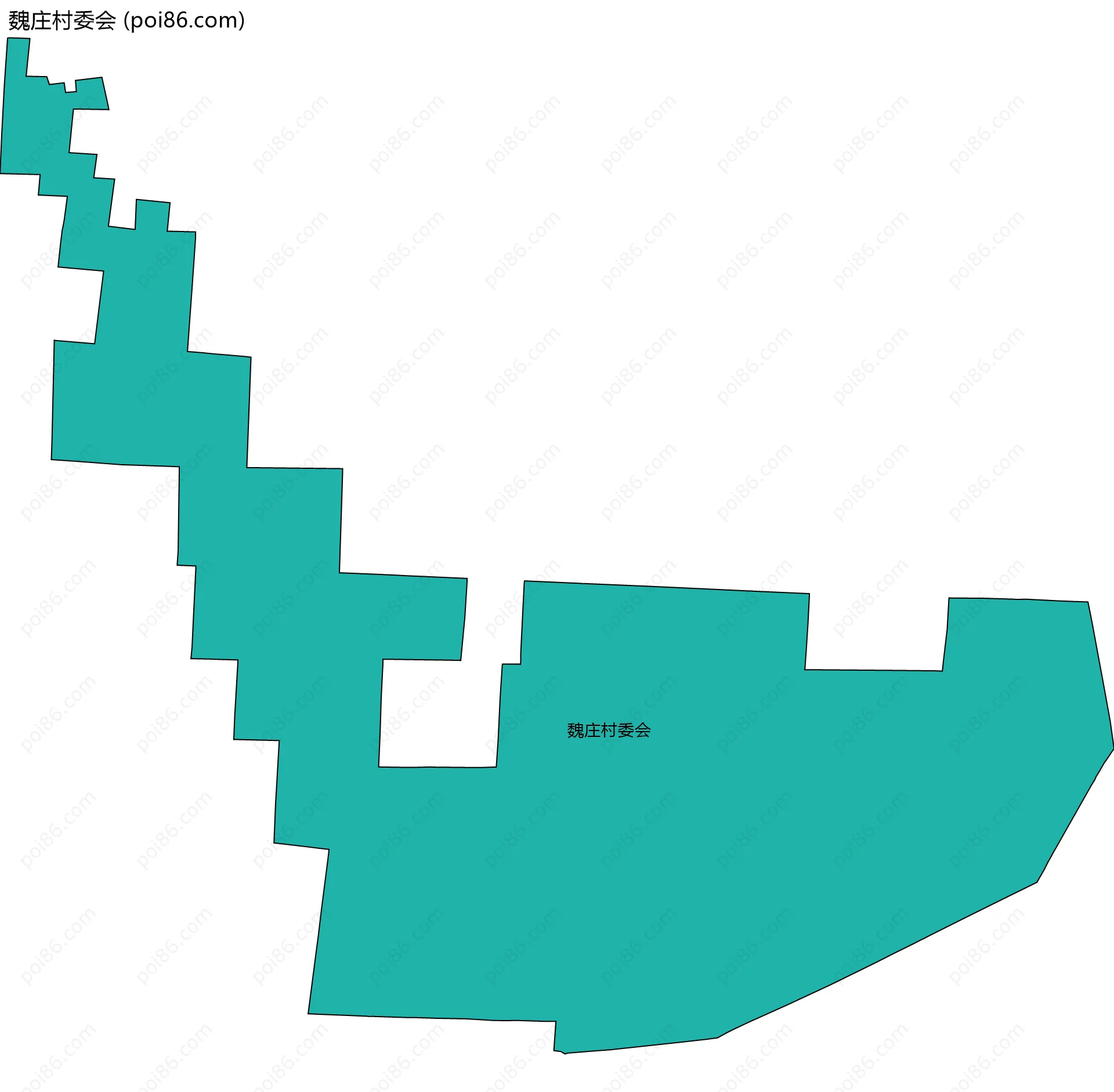 魏庄村委会边界地图