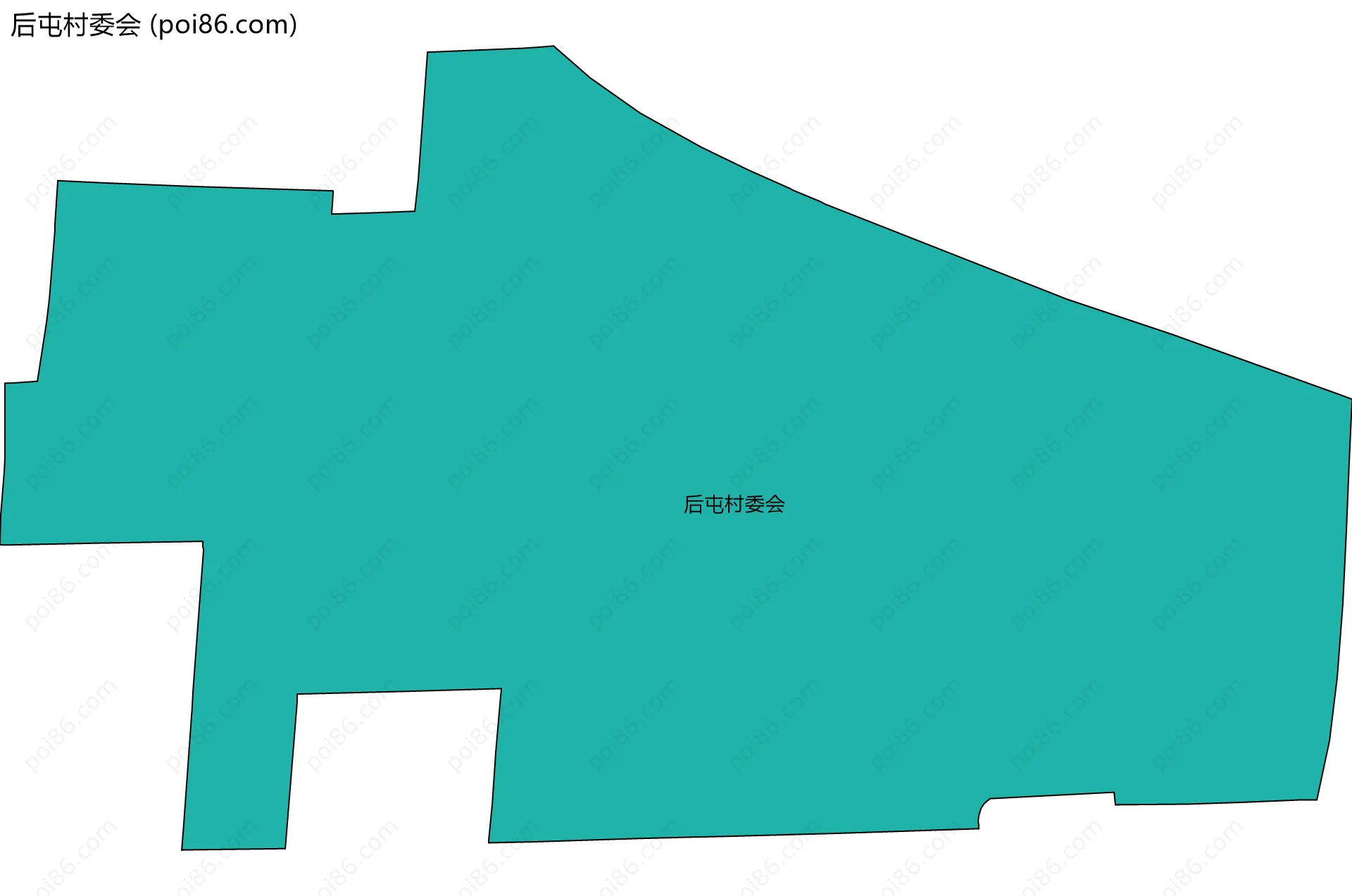 后屯村委会边界地图