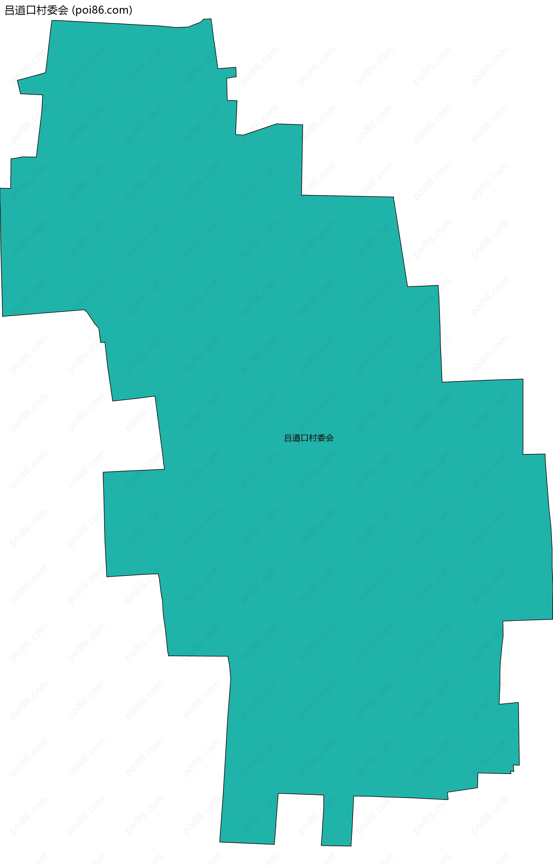 吕道口村委会边界地图