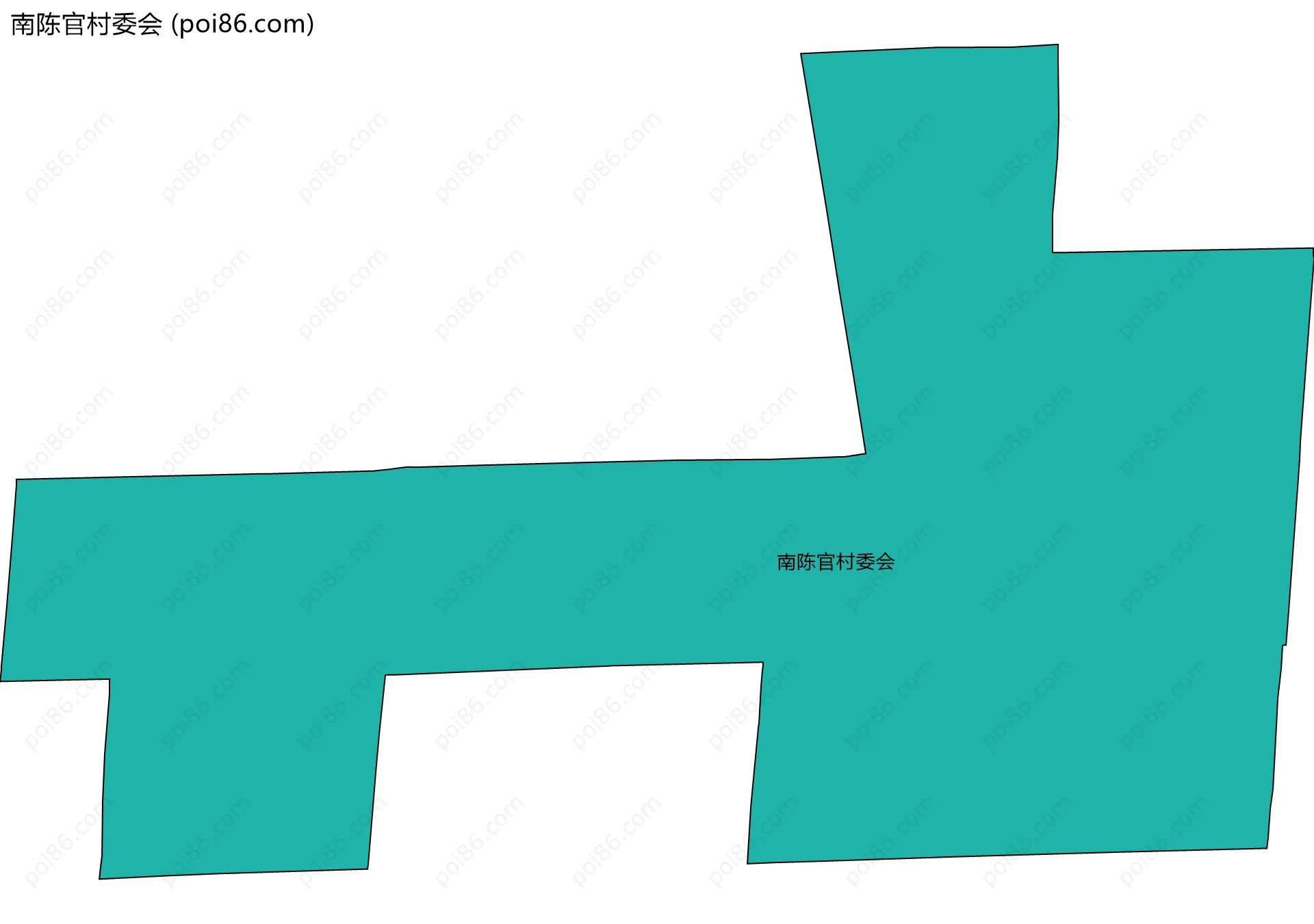 南陈官村委会边界地图