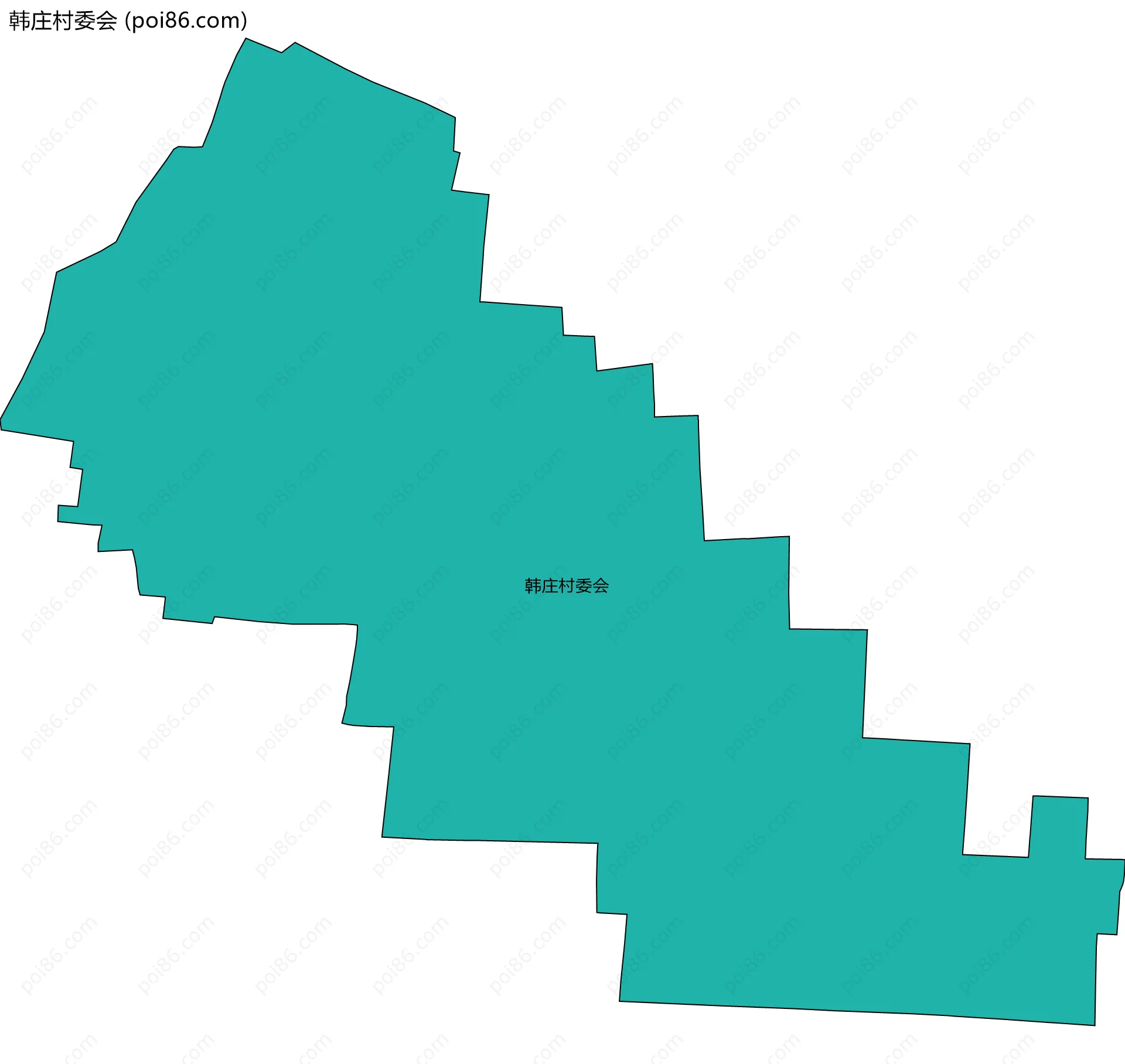 韩庄村委会边界地图