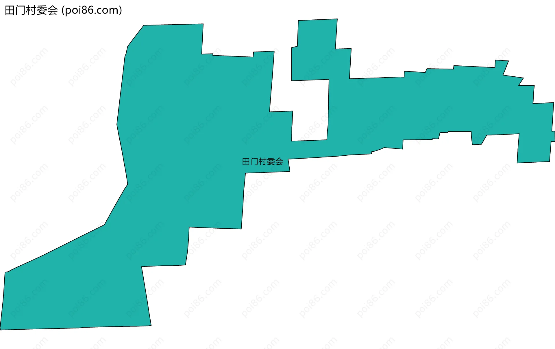 田门村委会边界地图