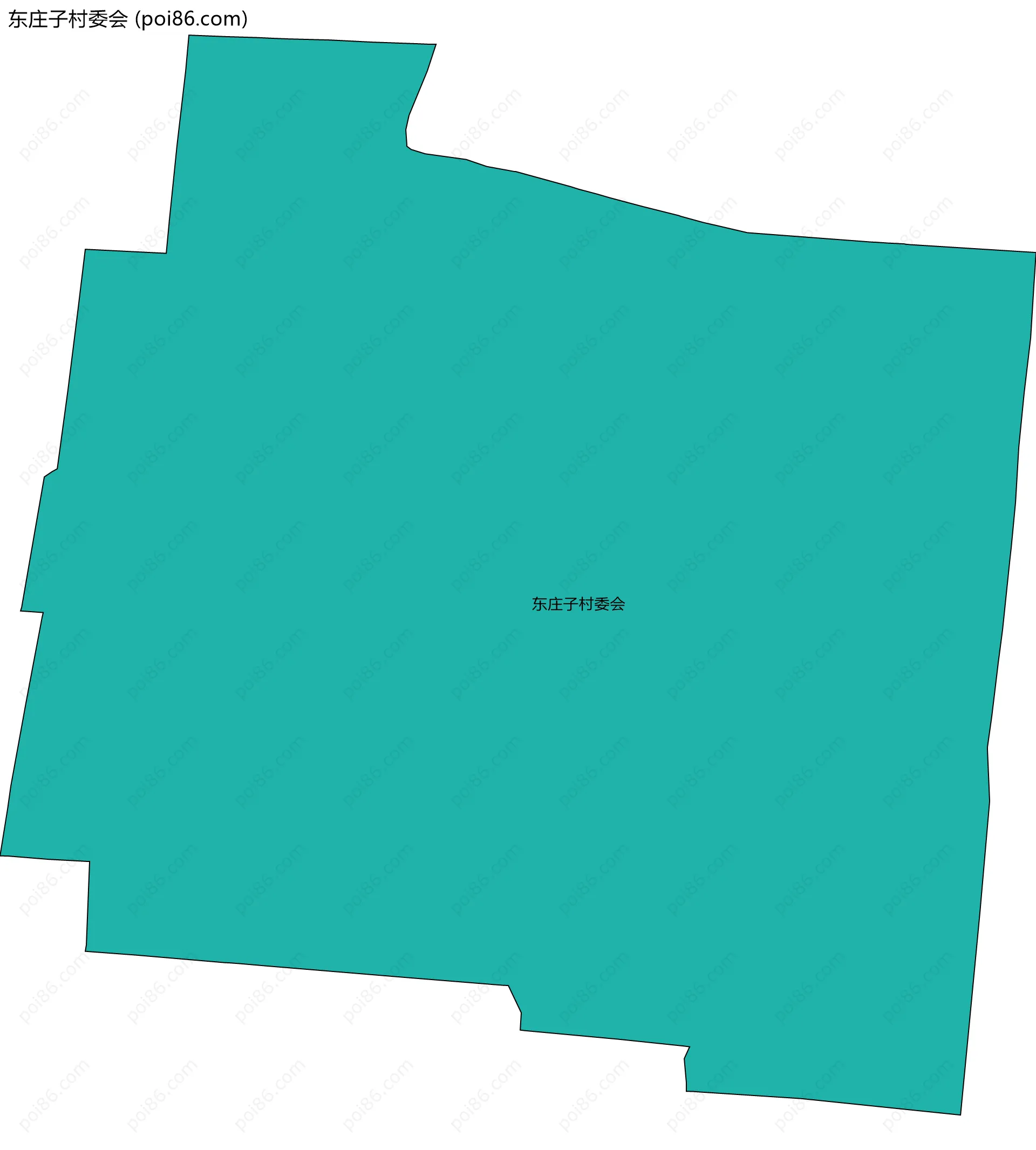 东庄子村委会边界地图