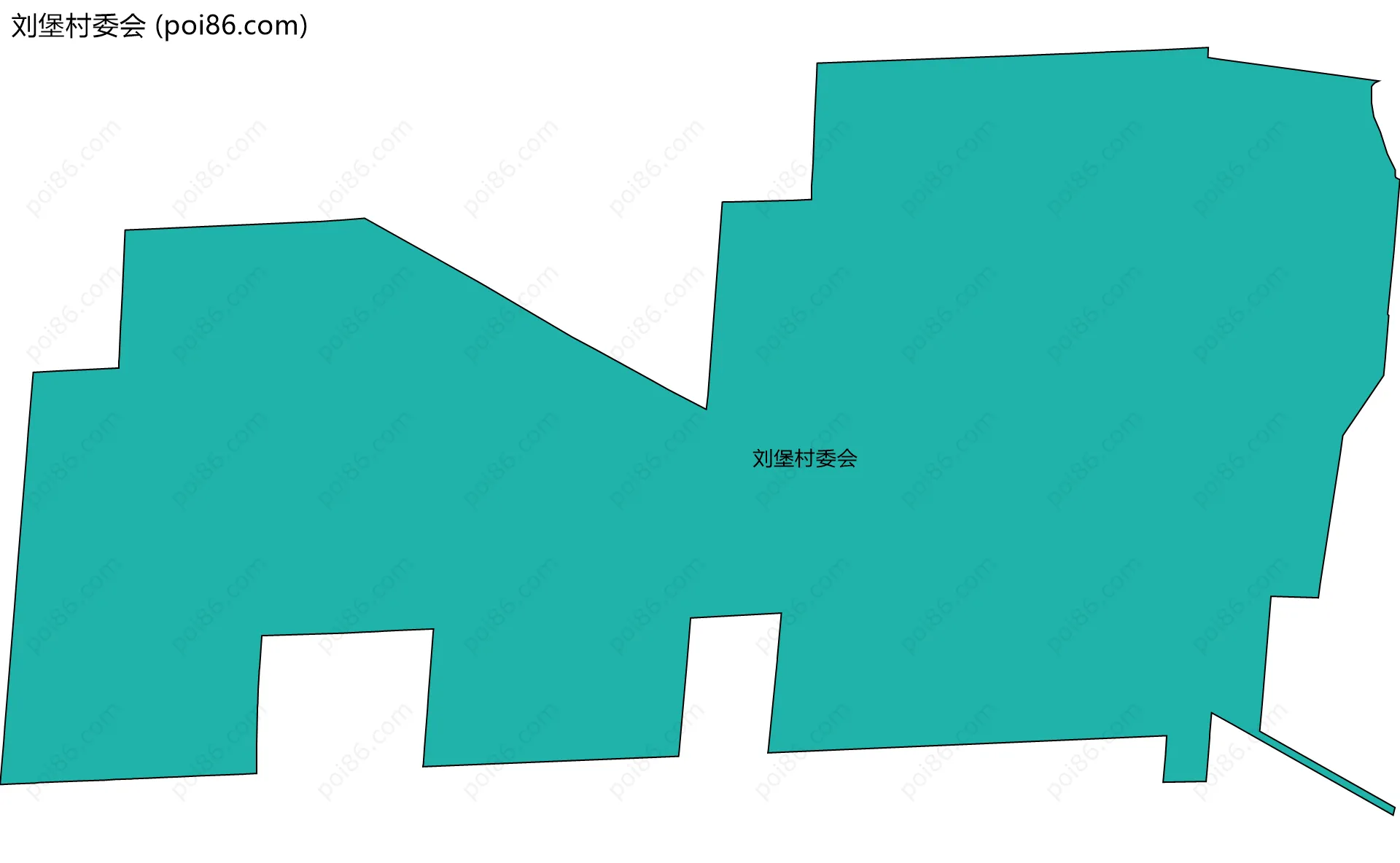 刘堡村委会边界地图
