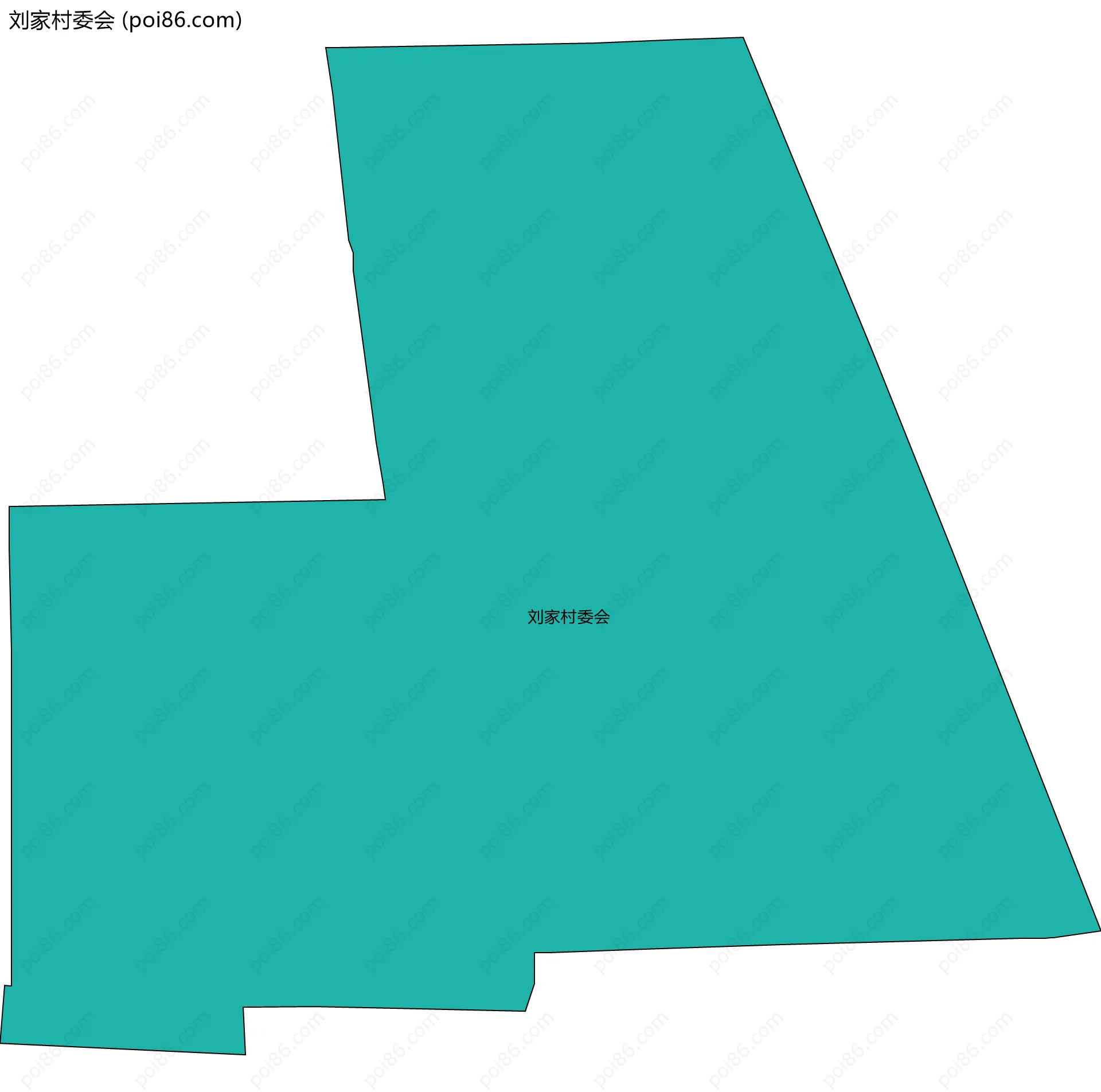 刘家村委会边界地图