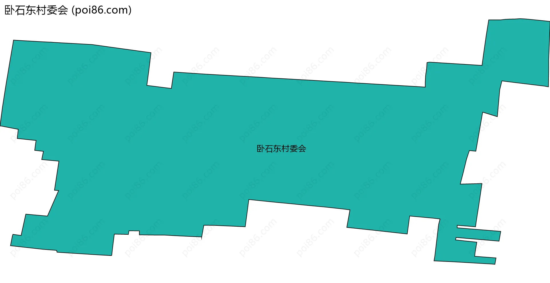 卧石东村委会边界地图