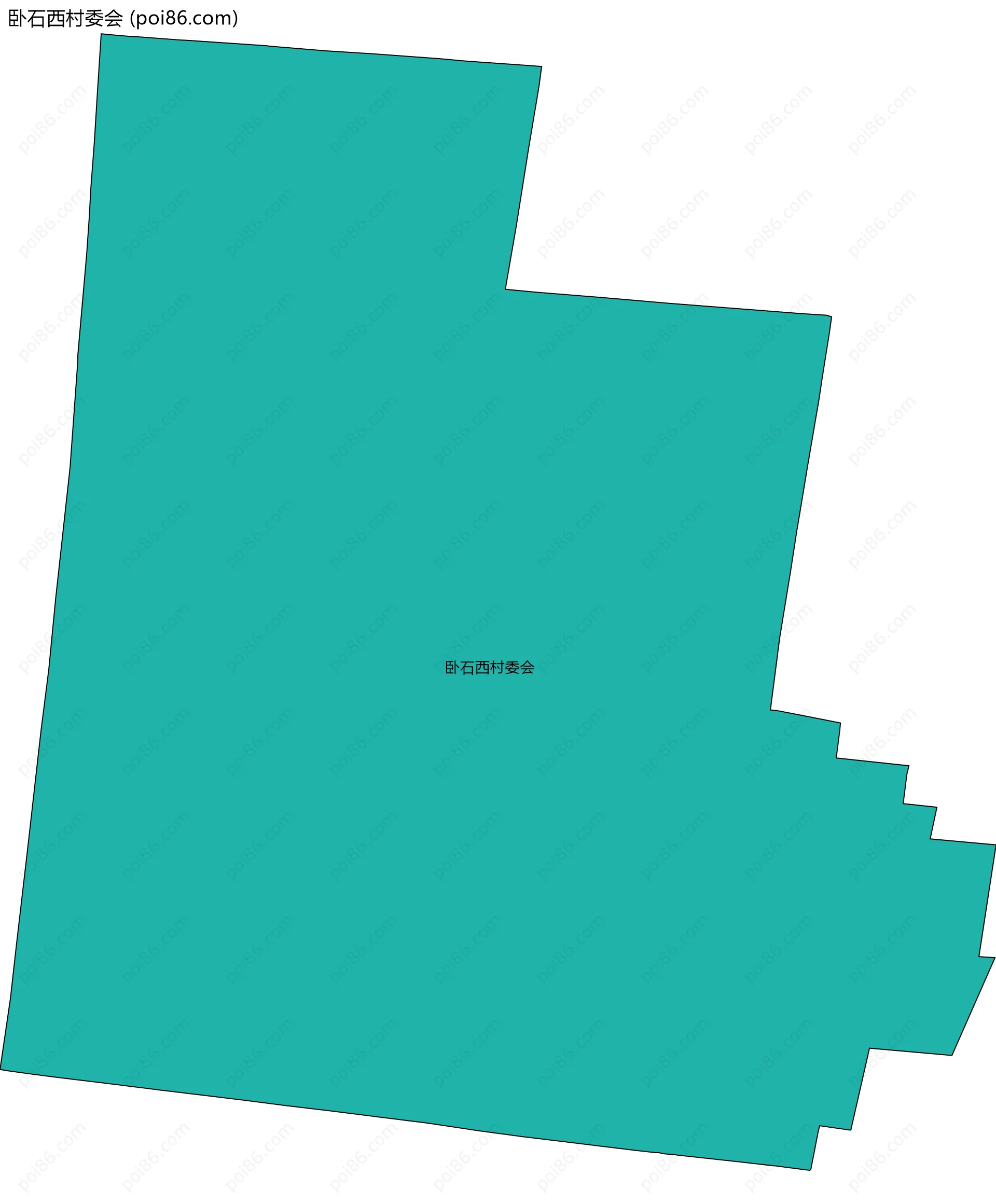 卧石西村委会边界地图