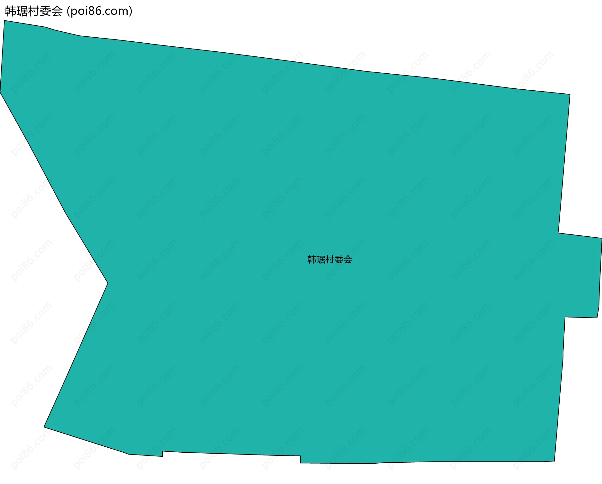 韩琚村委会边界地图