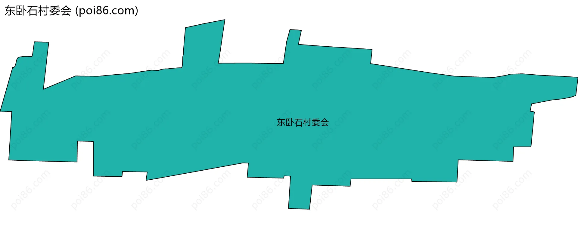 东卧石村委会边界地图