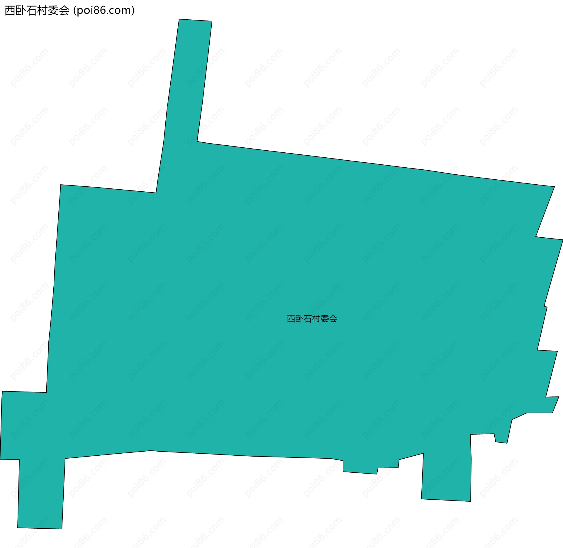 西卧石村委会边界地图
